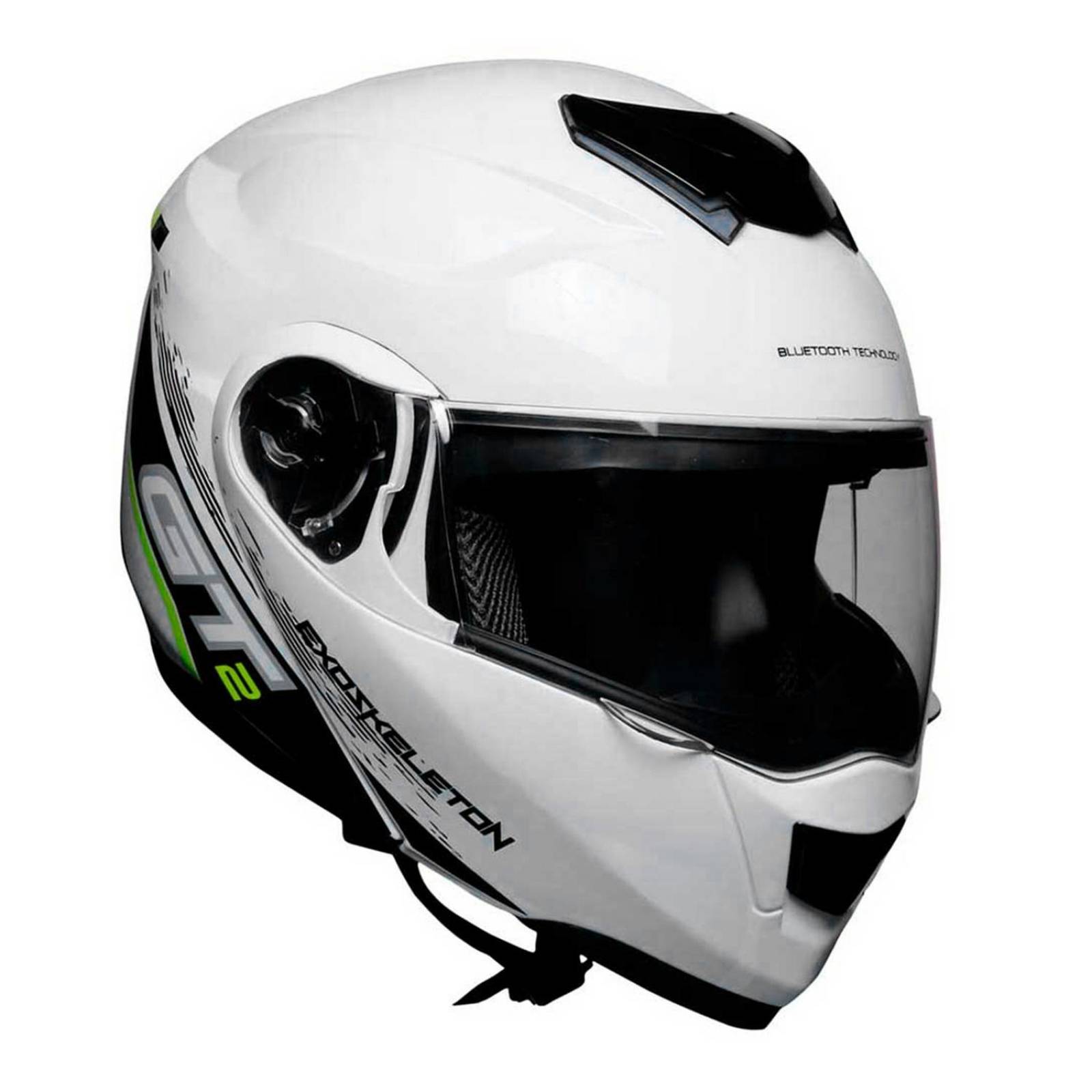 Casco moto talla L certificado bluetooth amarillo GT2 Vento 