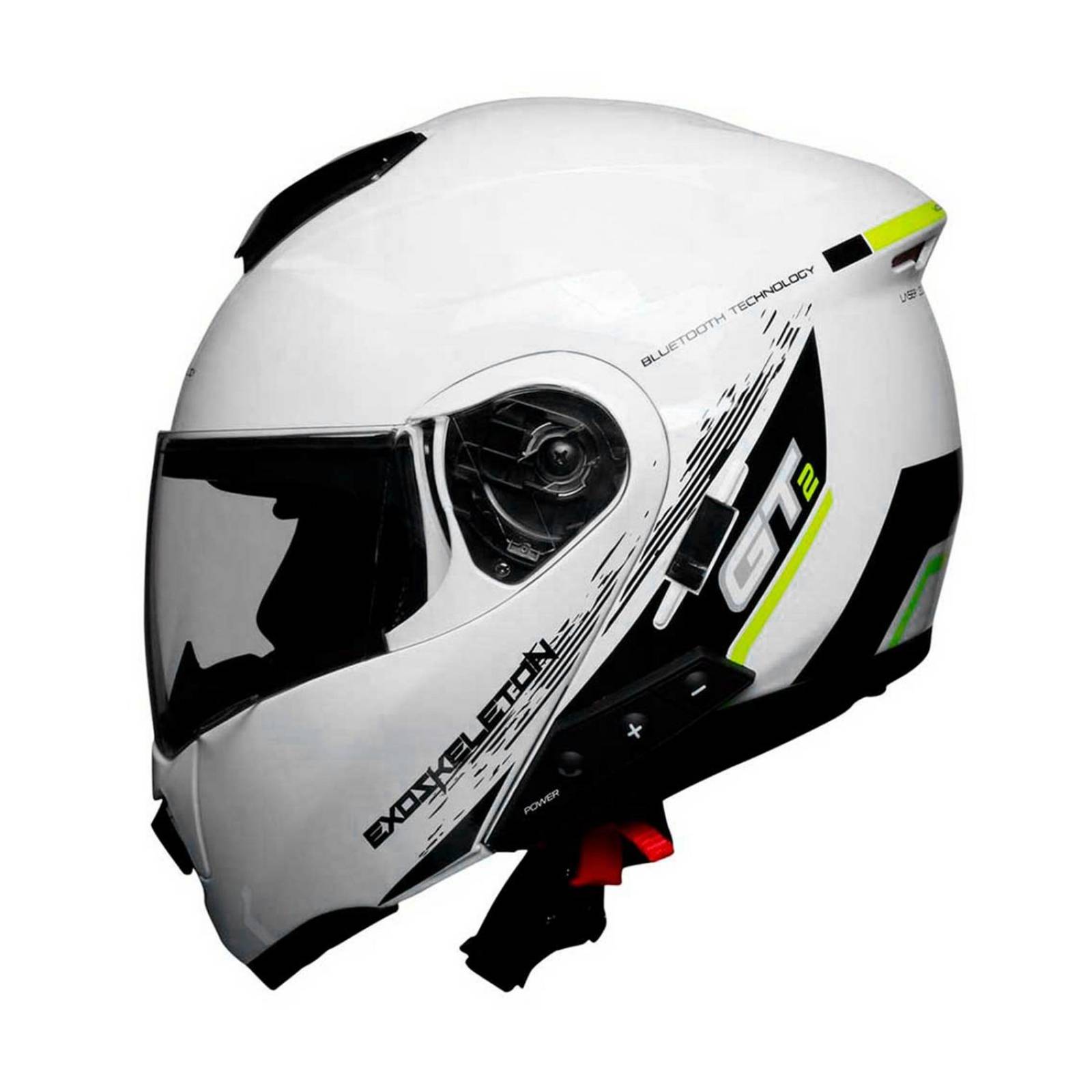 Casco moto talla L certificado bluetooth amarillo GT2 Vento 