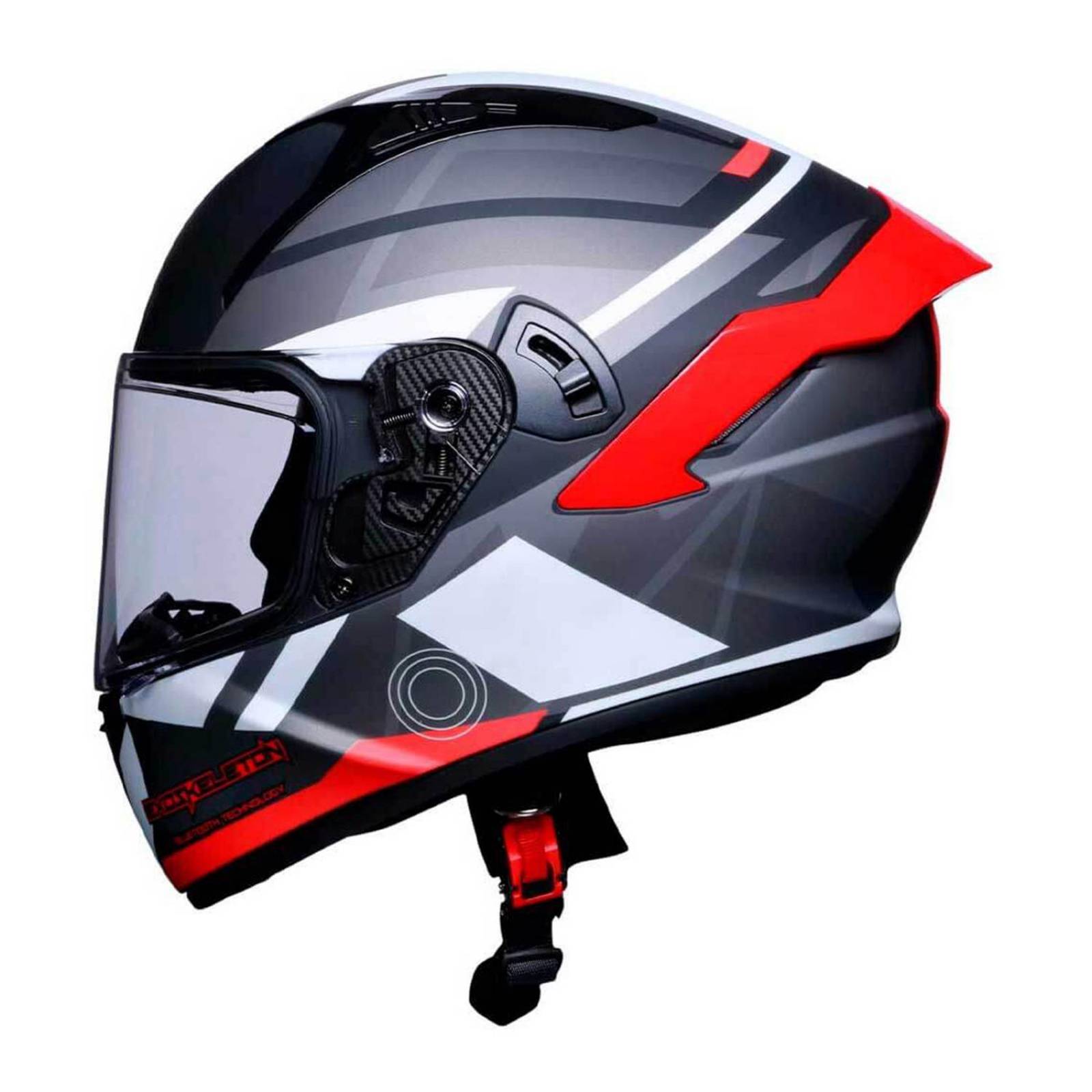 Casco para moto talla M cetificado bluetooth rojo CC2 Vento