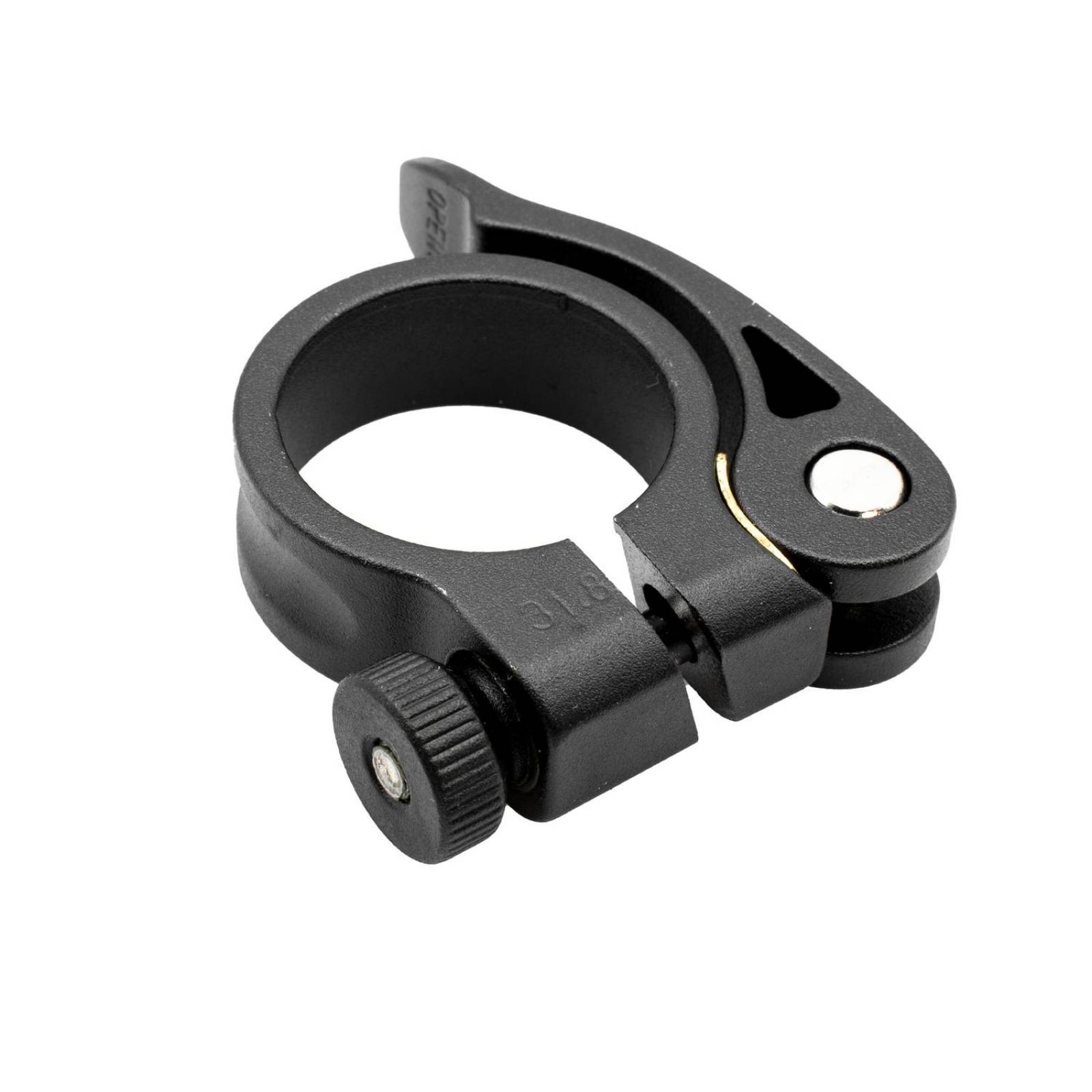 Abrazadera de asiento aluminio para bicicleta con bloqueo 31.8 negro AT-101N Vision 