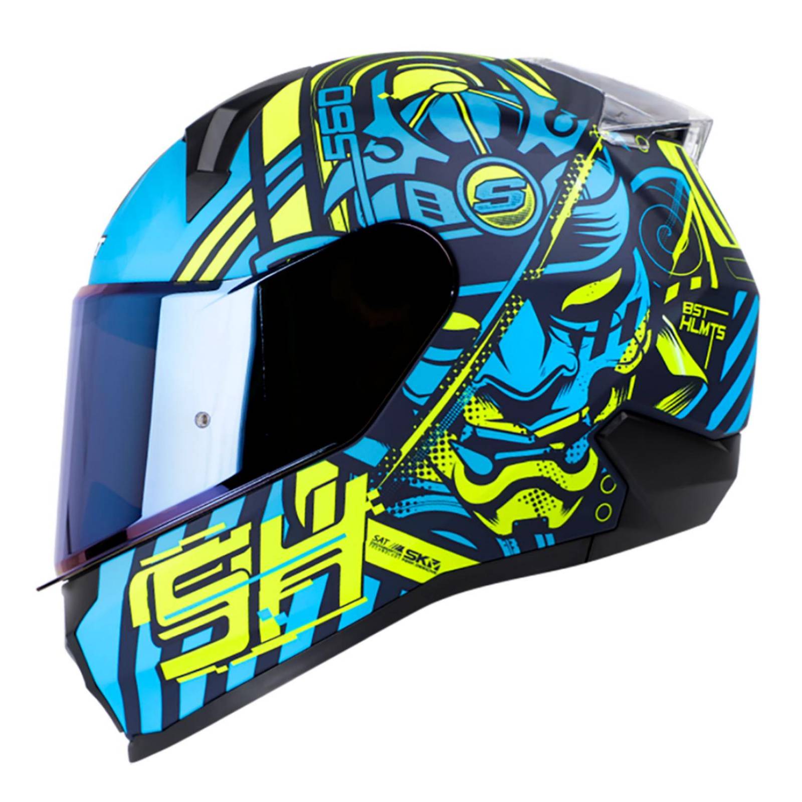 Casco Shaft Integral SH560 Azul navy matte/Amarillo Neón Talla XL 