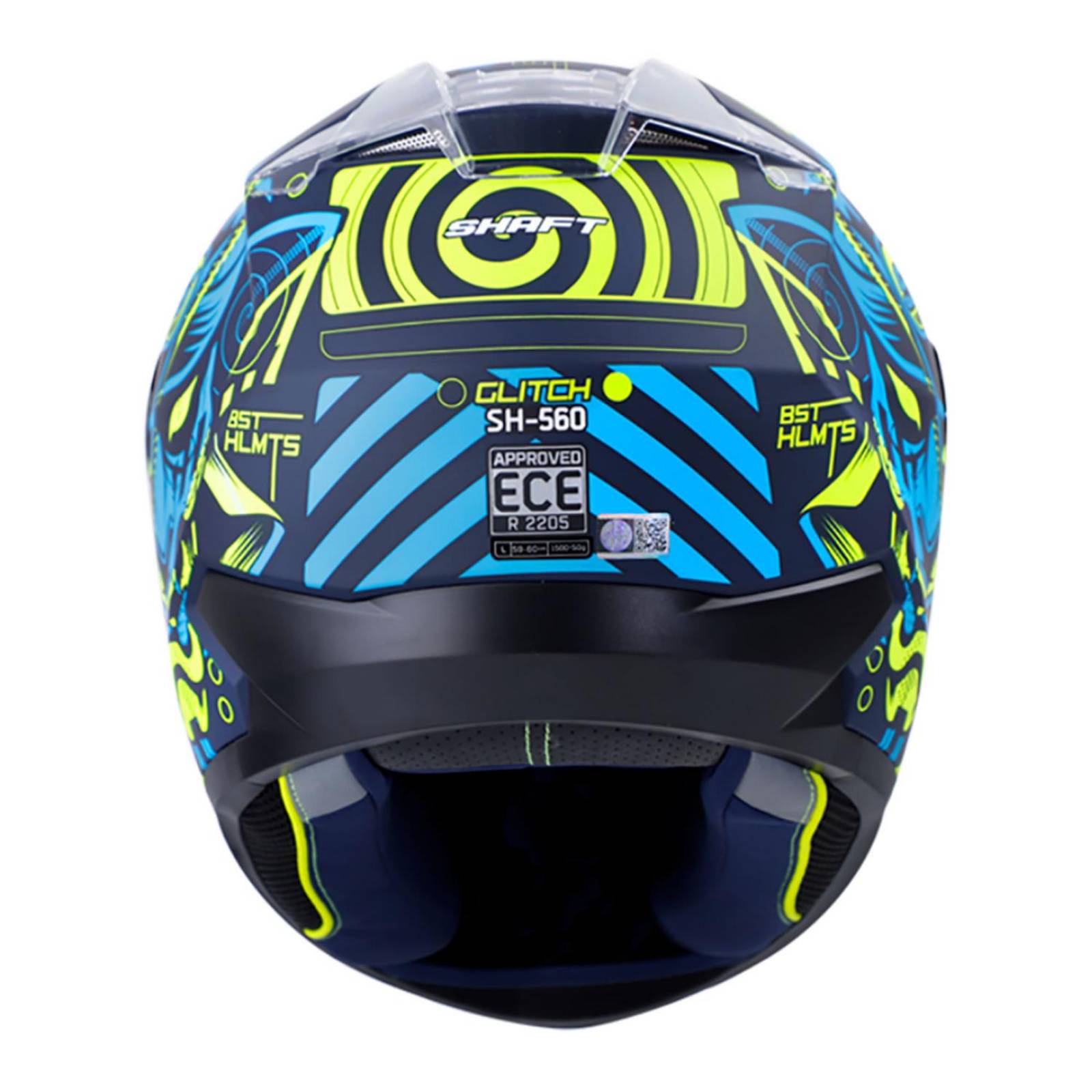 Casco Shaft Integral SH560 Azul navy matte/Amarillo Neón Talla XL 