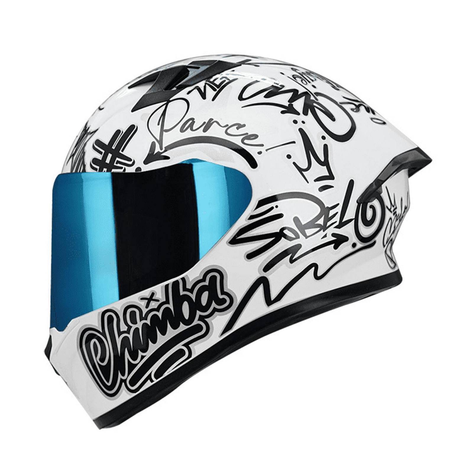 Casco para moto Parce Blanco brillo/Negro Talla S 503 ICH 