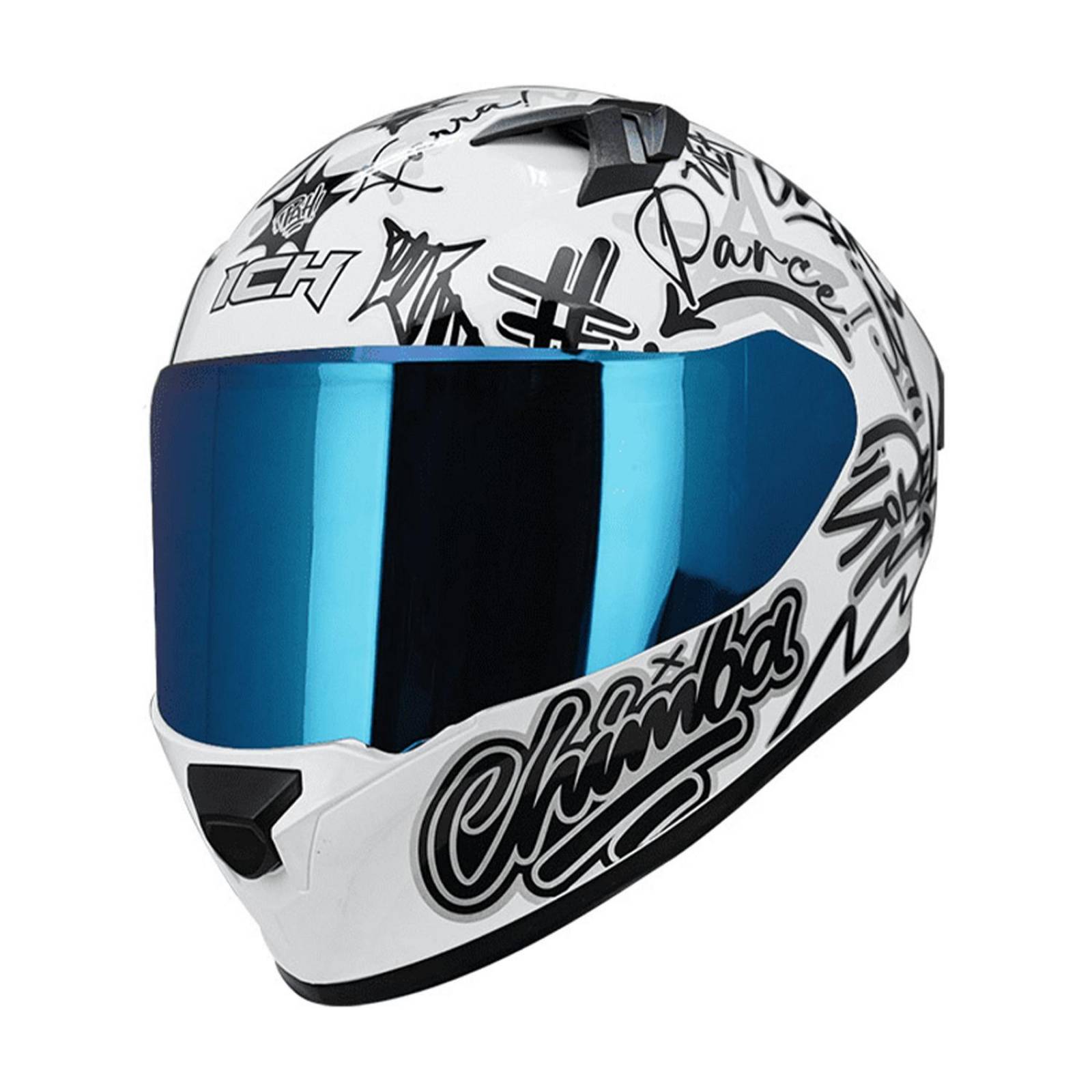Casco para moto Parce Blanco brillo/Negro Talla L 503 ICH 
