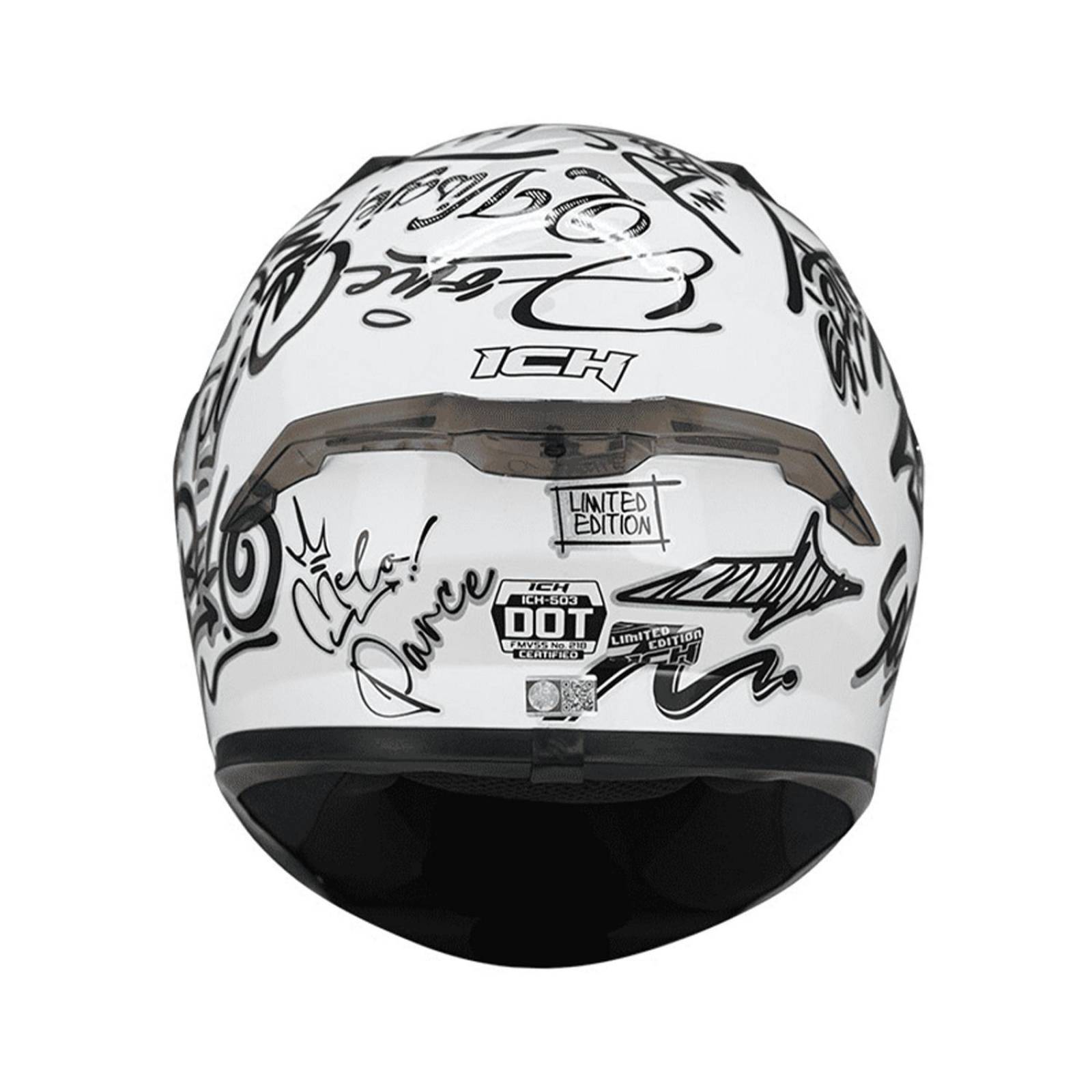 Casco para moto Parce Blanco brillo/Negro Talla L 503 ICH 