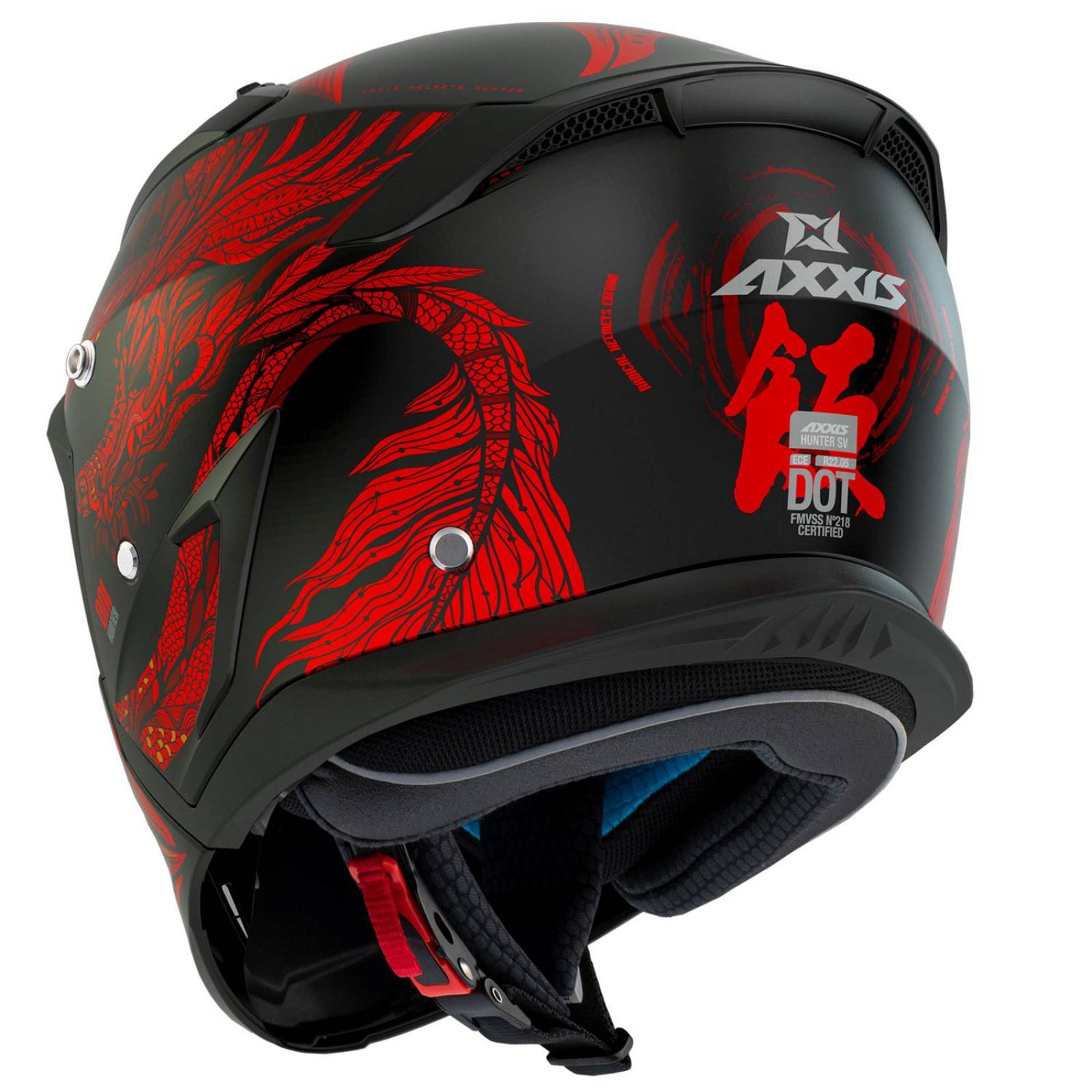 Casco modular para moto Mate rojo Talla M Hunter Oni Axxis 