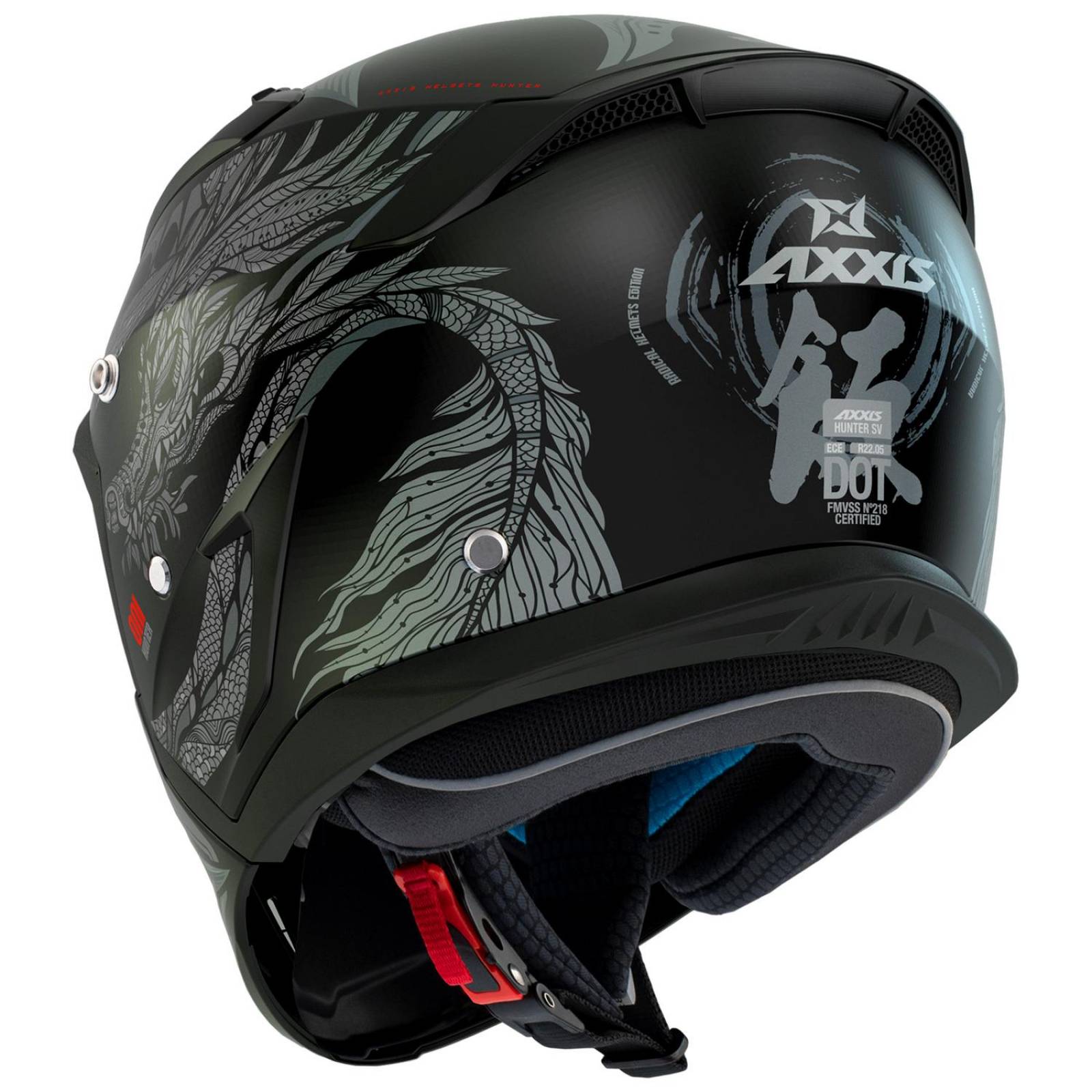 Casco modular para moto Mate gris Talla XL Hunter Oni Axxis 
