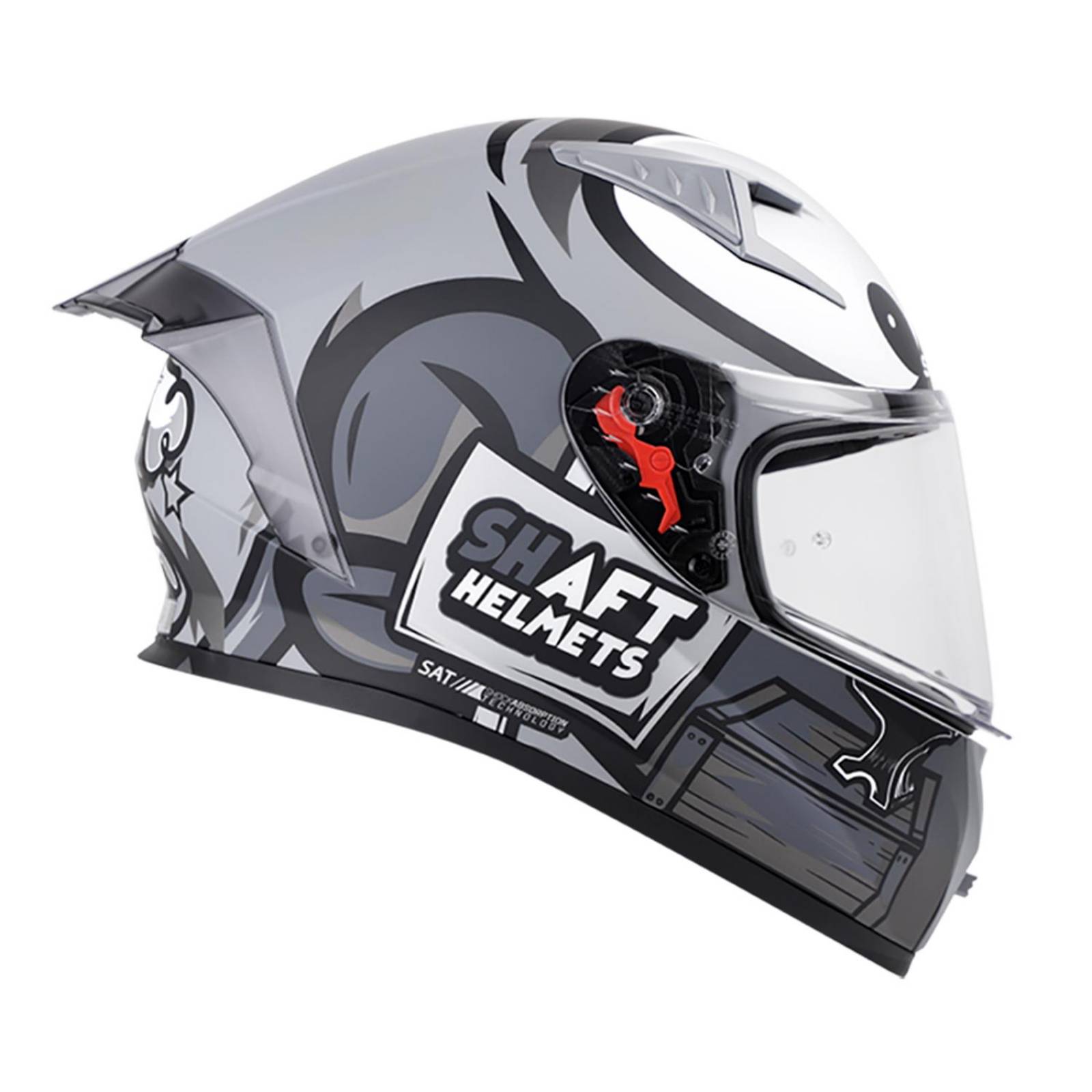 Casco para moto certificado SH526 gris Talla L TNT Shaft