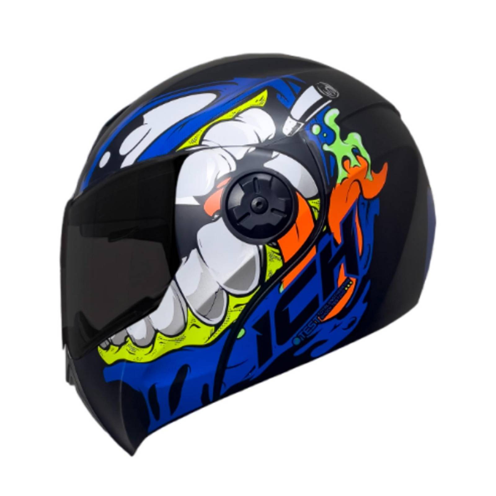 Casco abatible para moto certificado Azul Talla L Biter ICH