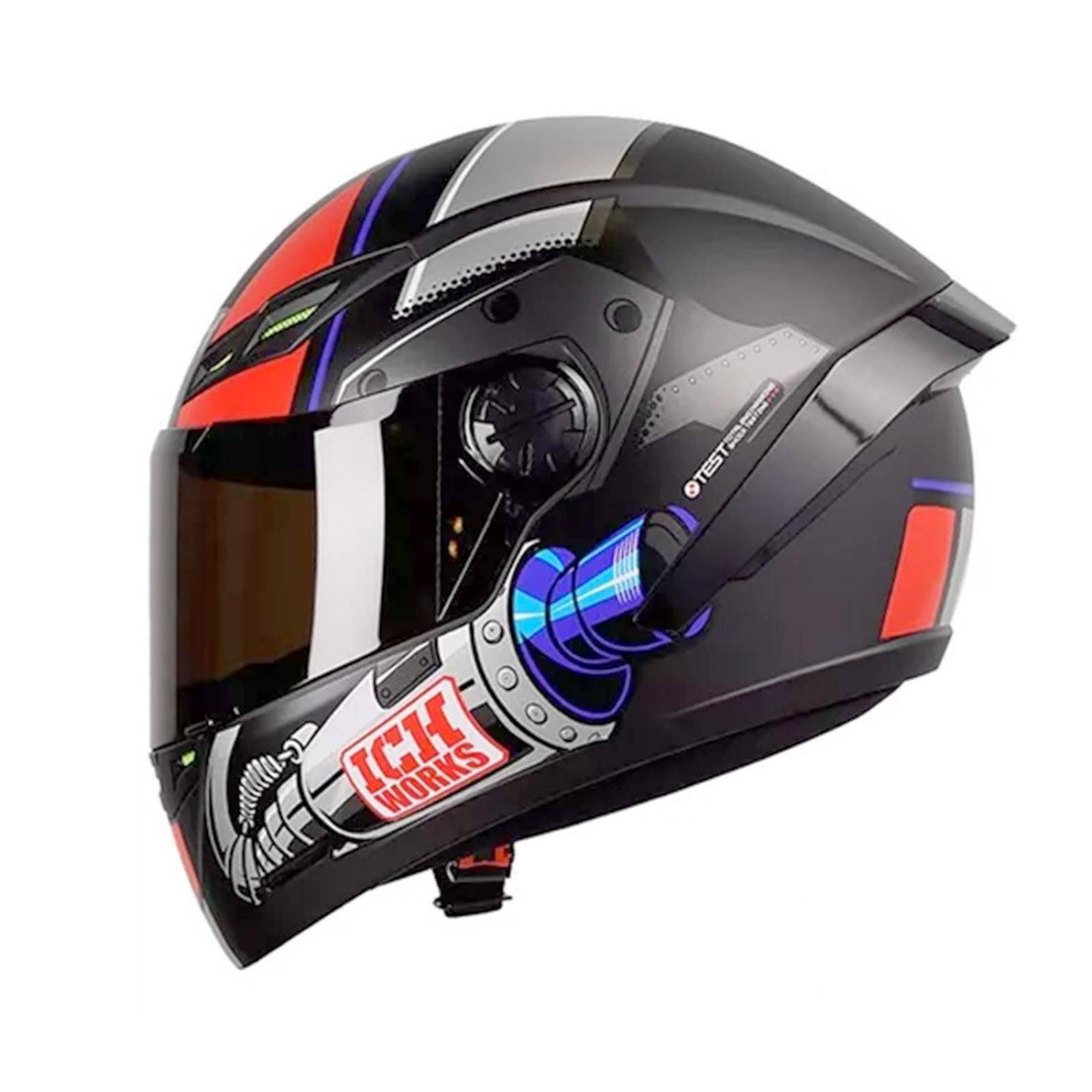 Casco para moto certificado Rojo talla L Works ICH