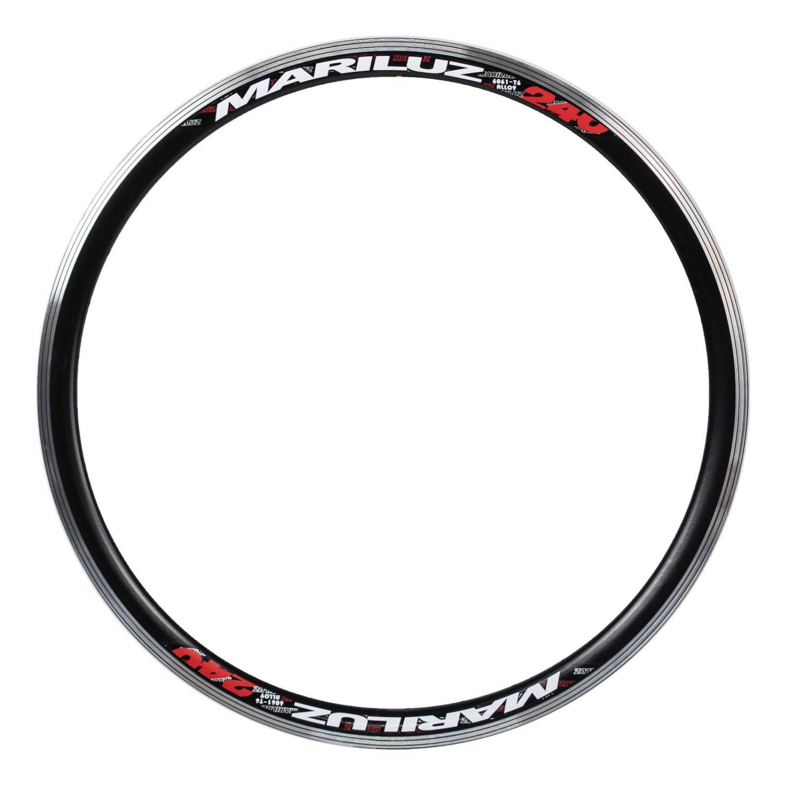 Rin bicicleta R24 x36H aluminio aero negro YS-728 Mariluz 