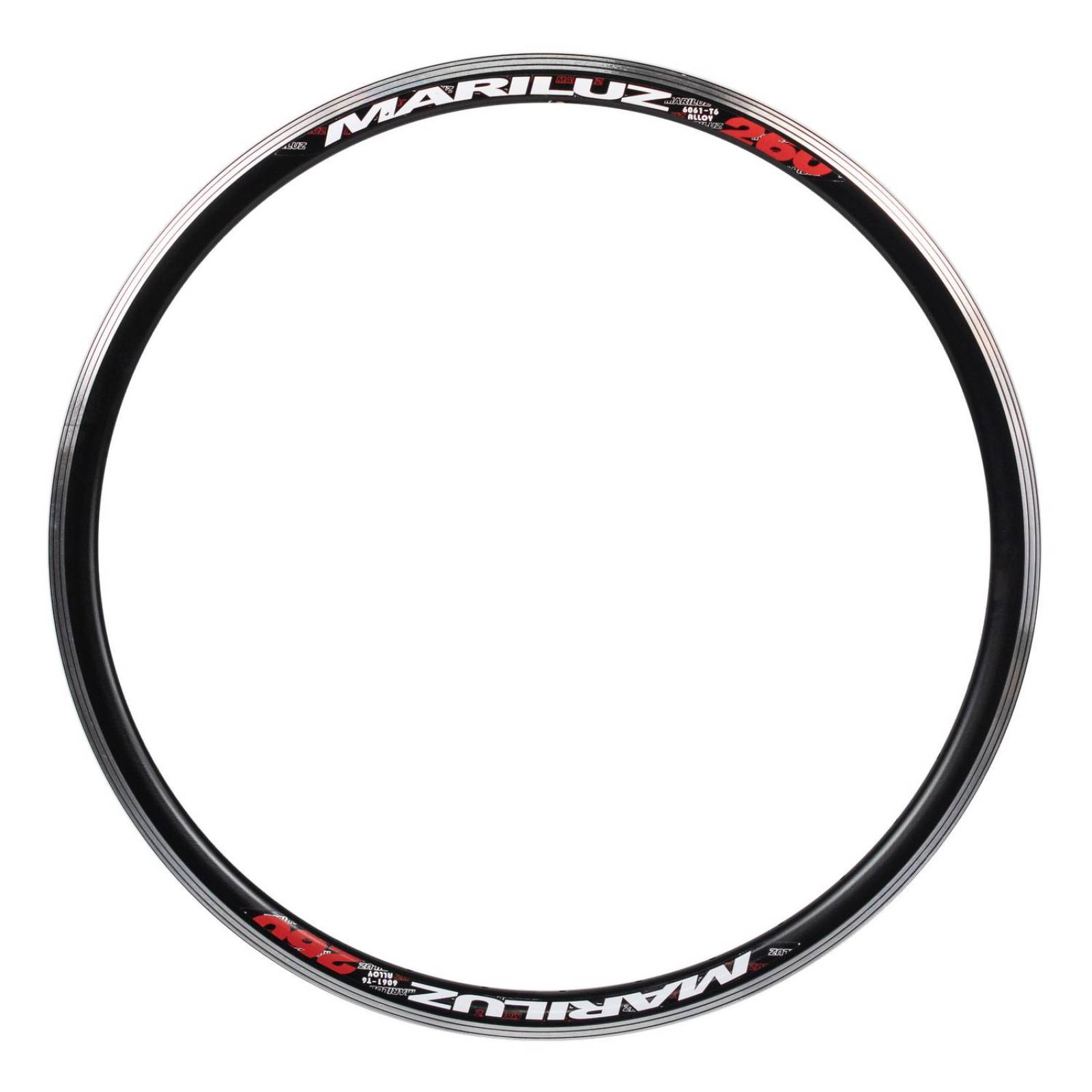 Rin bicicleta R26 x36H aluminio aero negro ZLA-015B Mariluz 