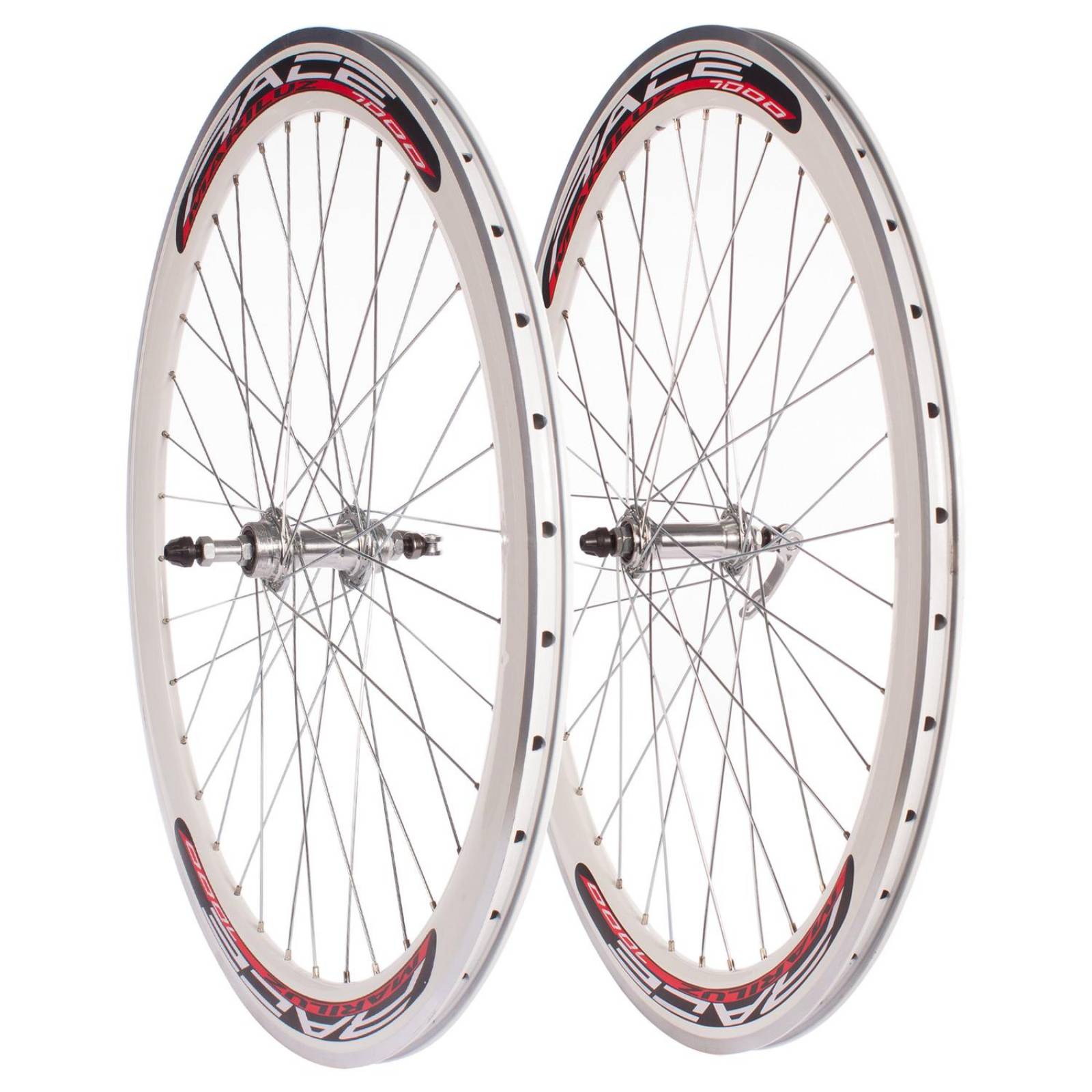 Ruedas para bicicleta R700 36H aluminio blanco Fixie Bicimex 