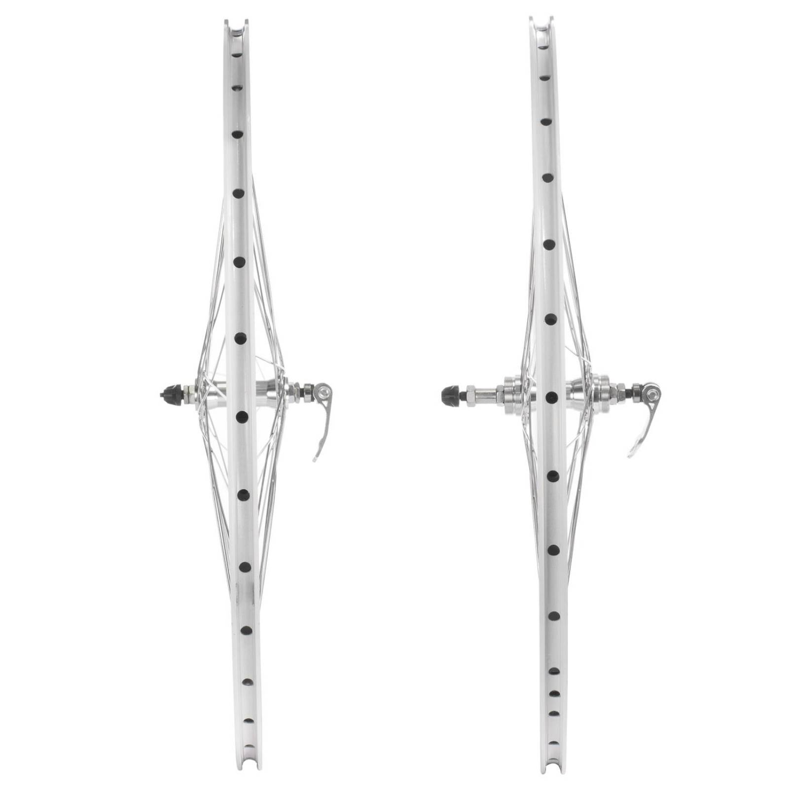 Ruedas para bicicleta R700 36H aluminio blanco Fixie Bicimex 