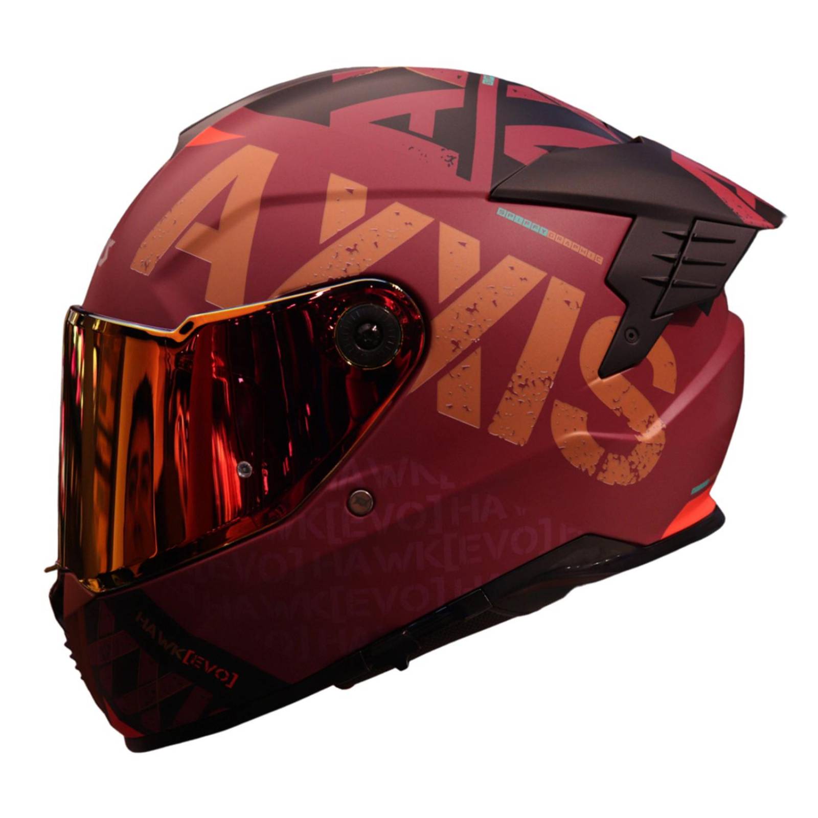 Casco para moto Rojo Matte Talla L Hawk Spiffy C5 Axxis 