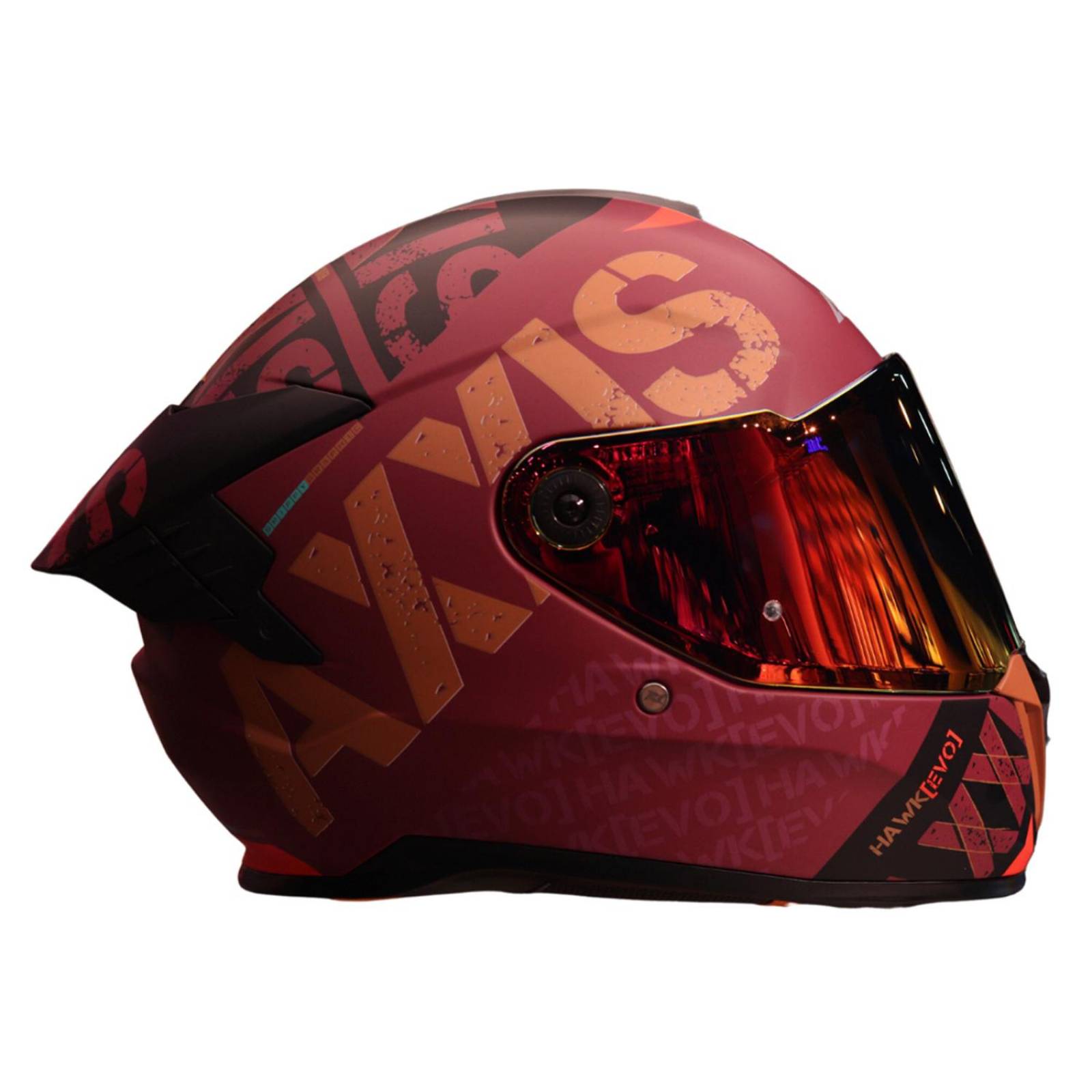 Casco para moto Rojo Matte Talla L Hawk Spiffy C5 Axxis 