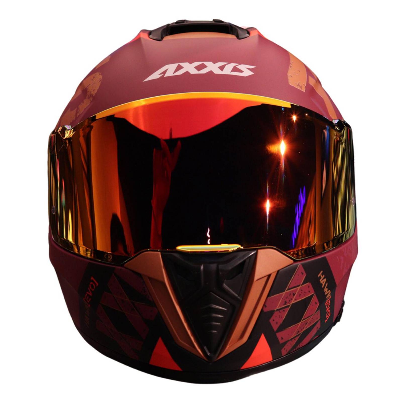 Casco para moto Rojo Matte Talla L Hawk Spiffy C5 Axxis 