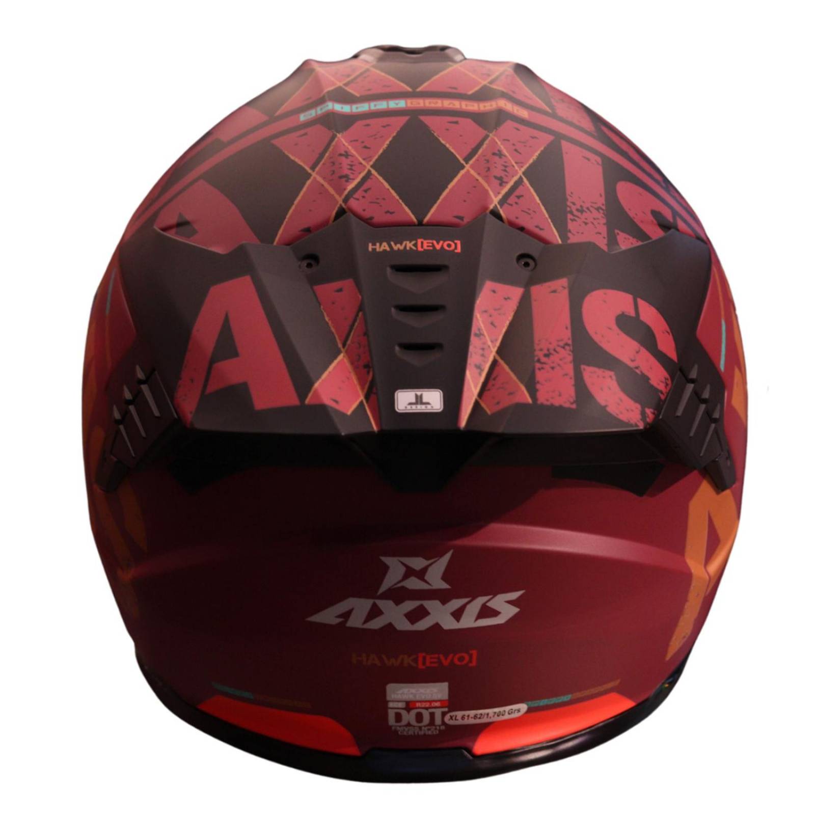 Casco para moto Rojo Matte Talla L Hawk Spiffy C5 Axxis 