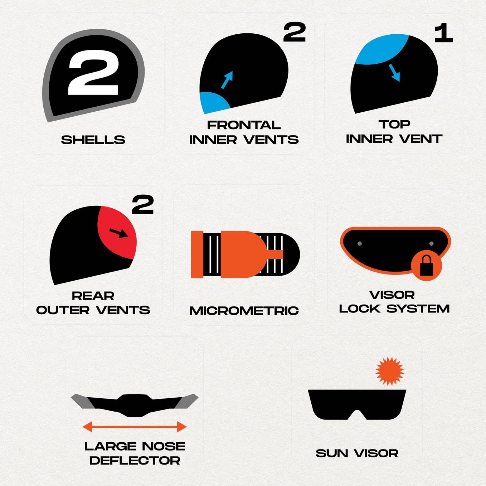 Casco para moto Rojo Matte Talla L Hawk Spiffy C5 Axxis 