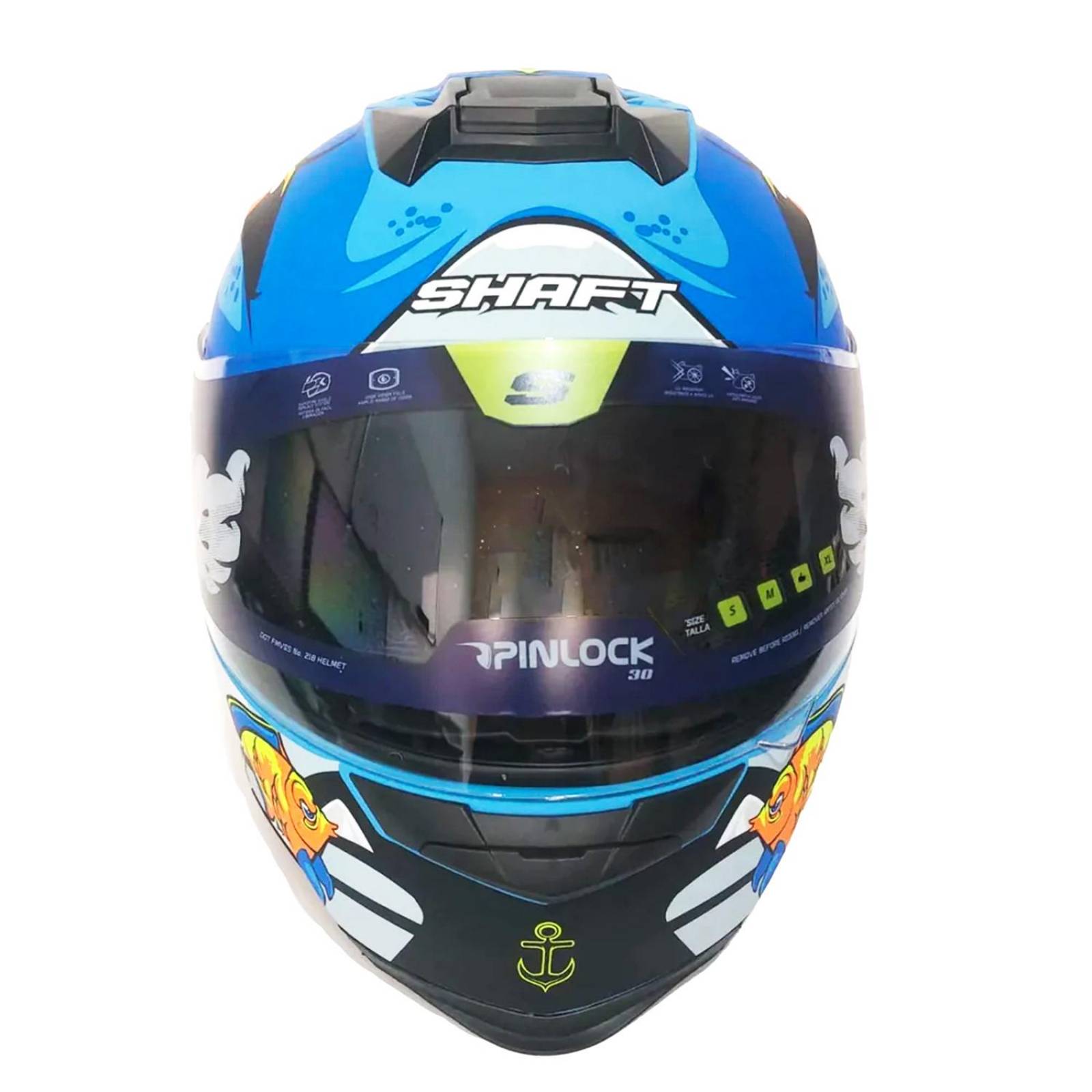 Casco para moto Azul Matte Talla L SH502 Shark Shaft