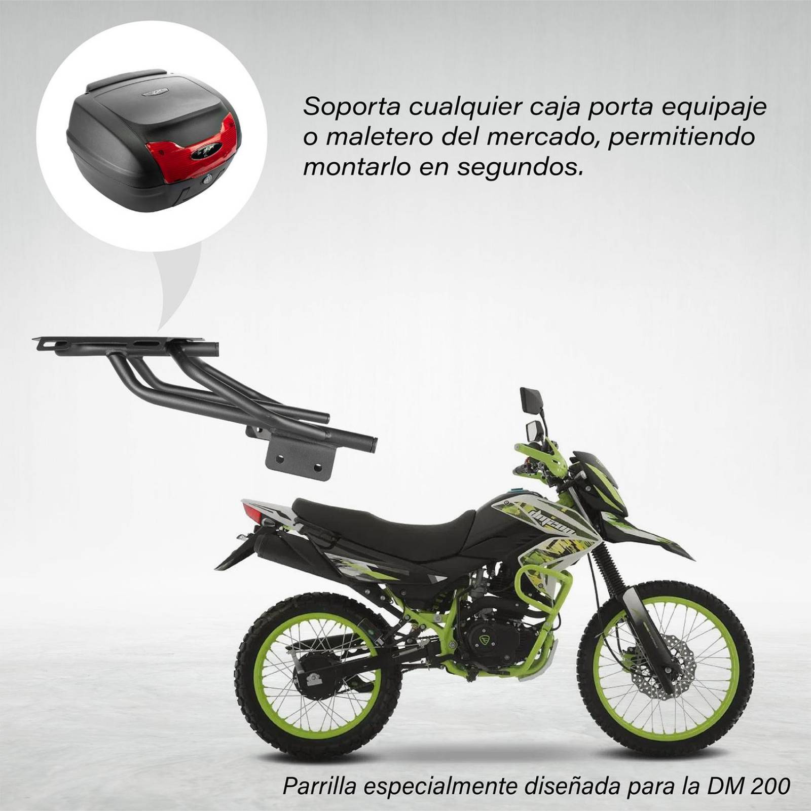 Parrilla para moto DM 200 Italika Mach