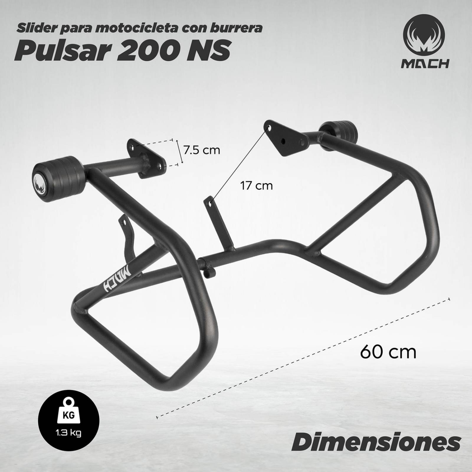 Slider Protector para moto Pulsar 200 NS Completo Mach
