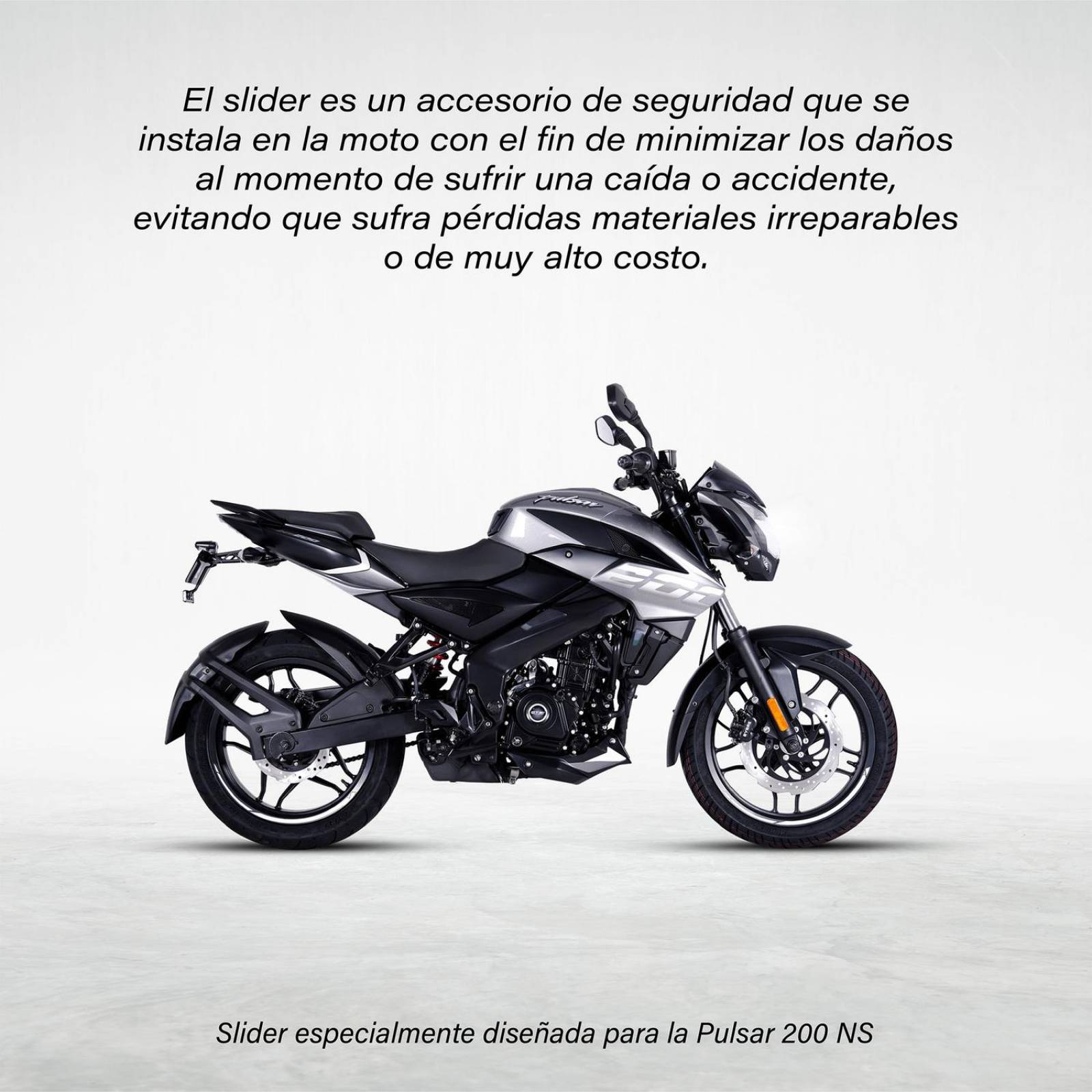 Slider Protector para moto Pulsar 200 NS Completo Mach