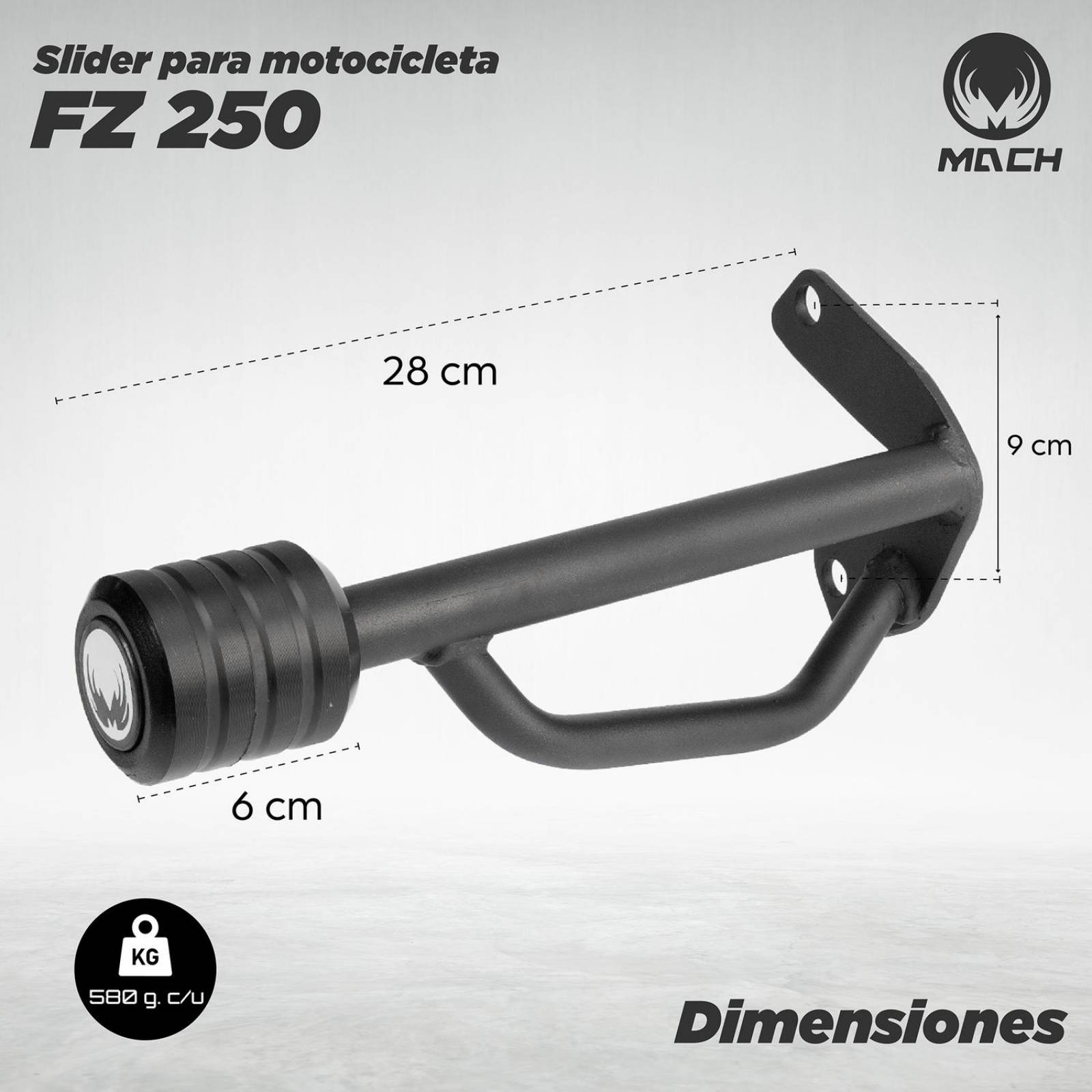 Slider Protector para moto FZ 250cc Mach 
