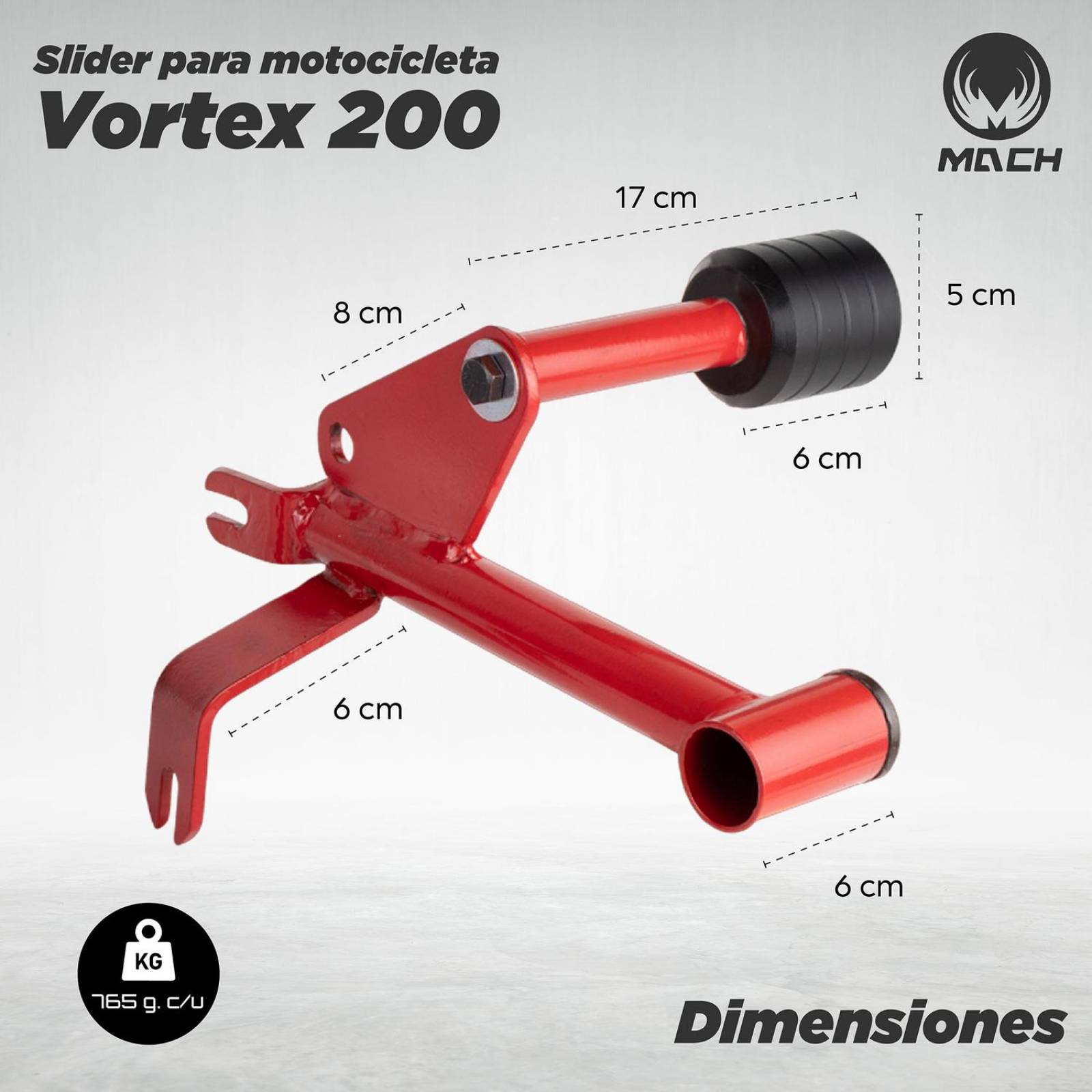 Slider Protector para moto Vortex 200 Italika Mach