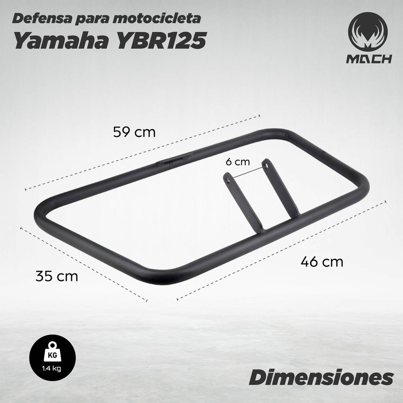 Defensa slider para moto YBR125 Yamaha Mach 