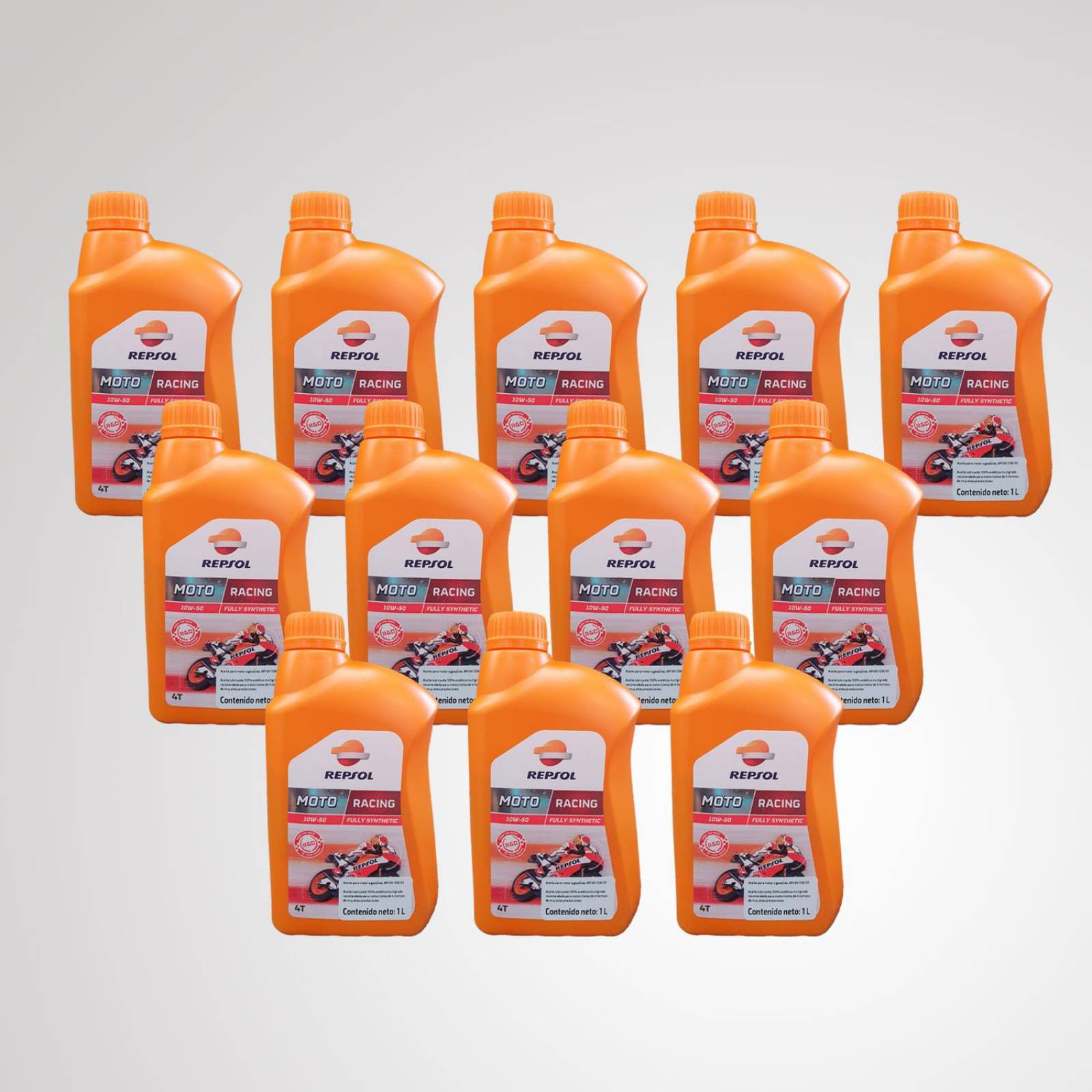 Caja Aceite para moto 4T 10w50 sintetico 12pz racing Repsol 