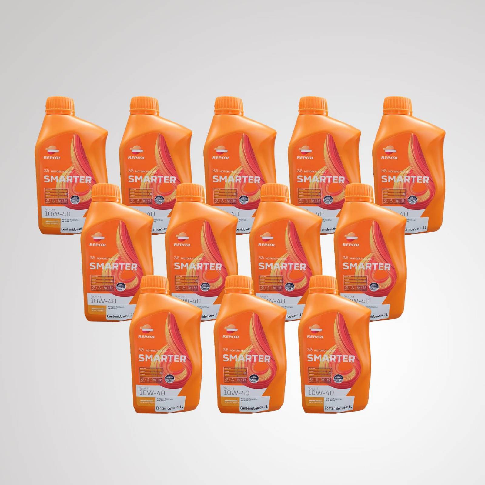 Caja Aceite para moto 4T 10w40 semisinte 12pz Sport Repsol 