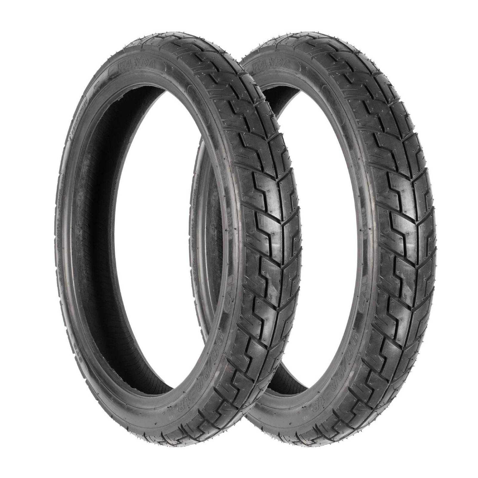 Set Llantas 90/90-18 para moto Tubeless 57R P822 Wanda