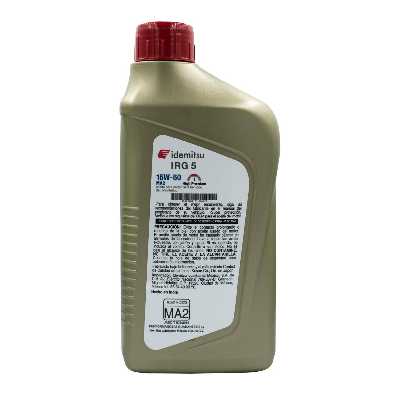 Aceite para motocicleta 15W50 IRG5 Idemitsu 