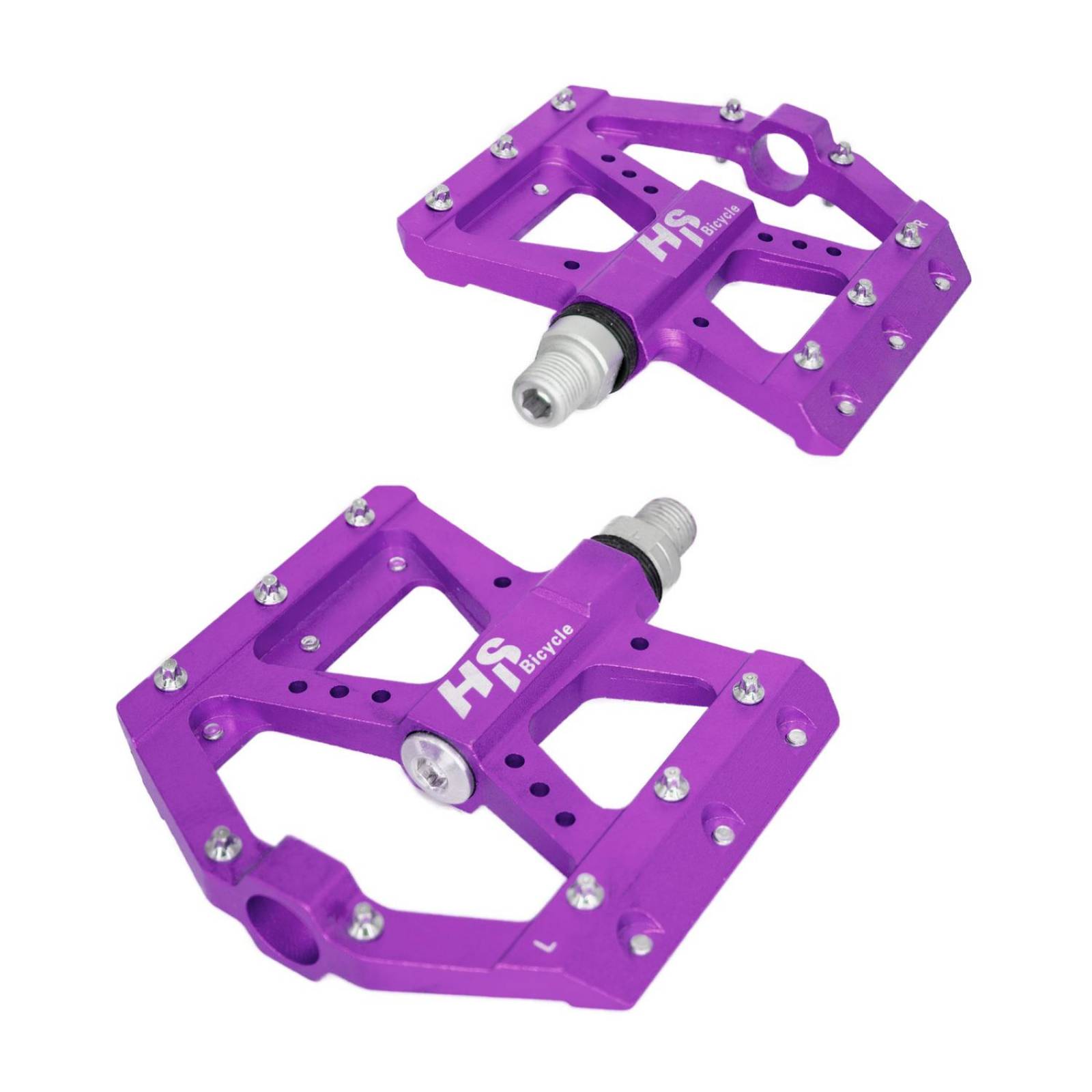 Pedales para bicicleta BMX 1 2 aluminio morado ALNC 1003 HS