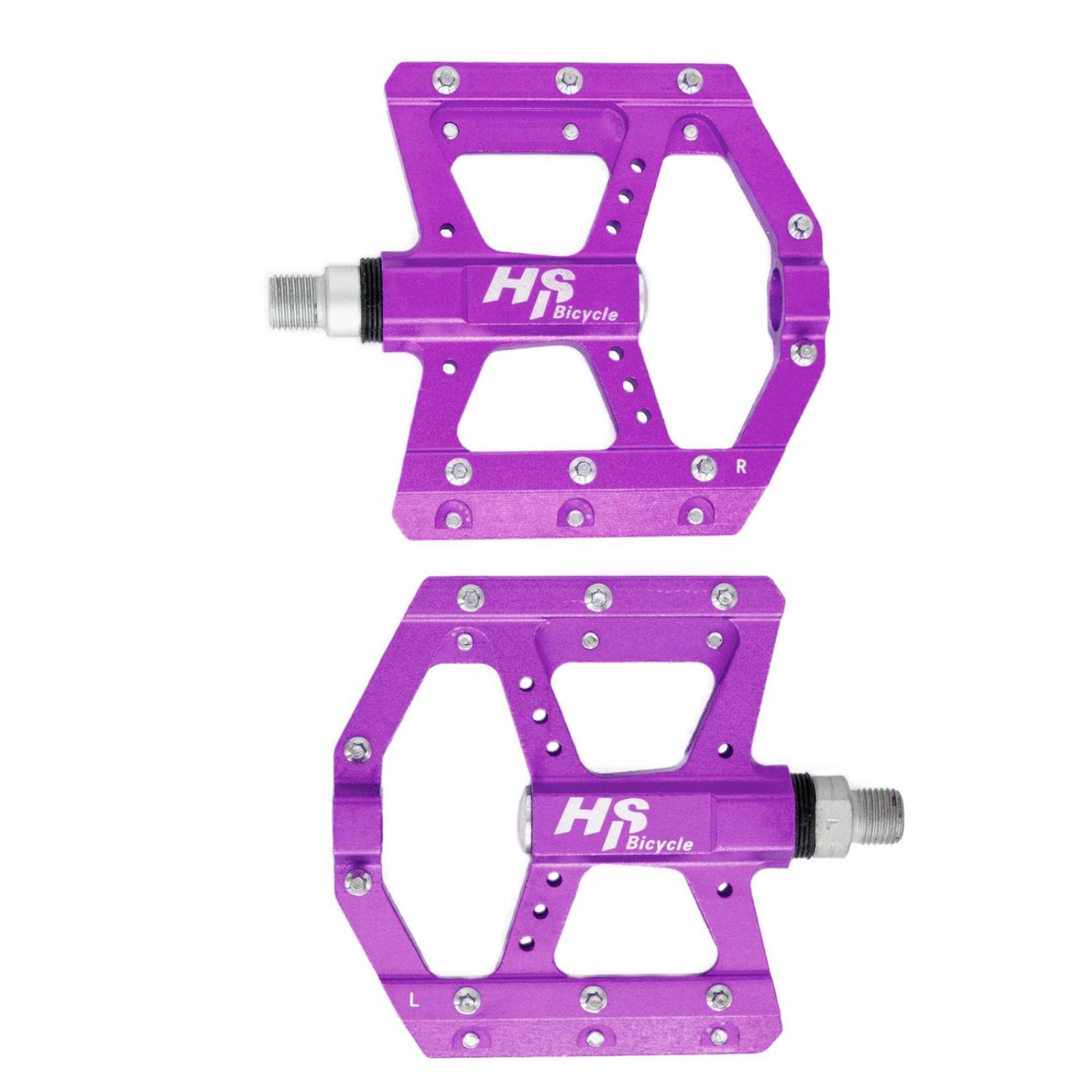 Pedales para bicicleta BMX 1/2 aluminio morado ALNC-1003 HS 