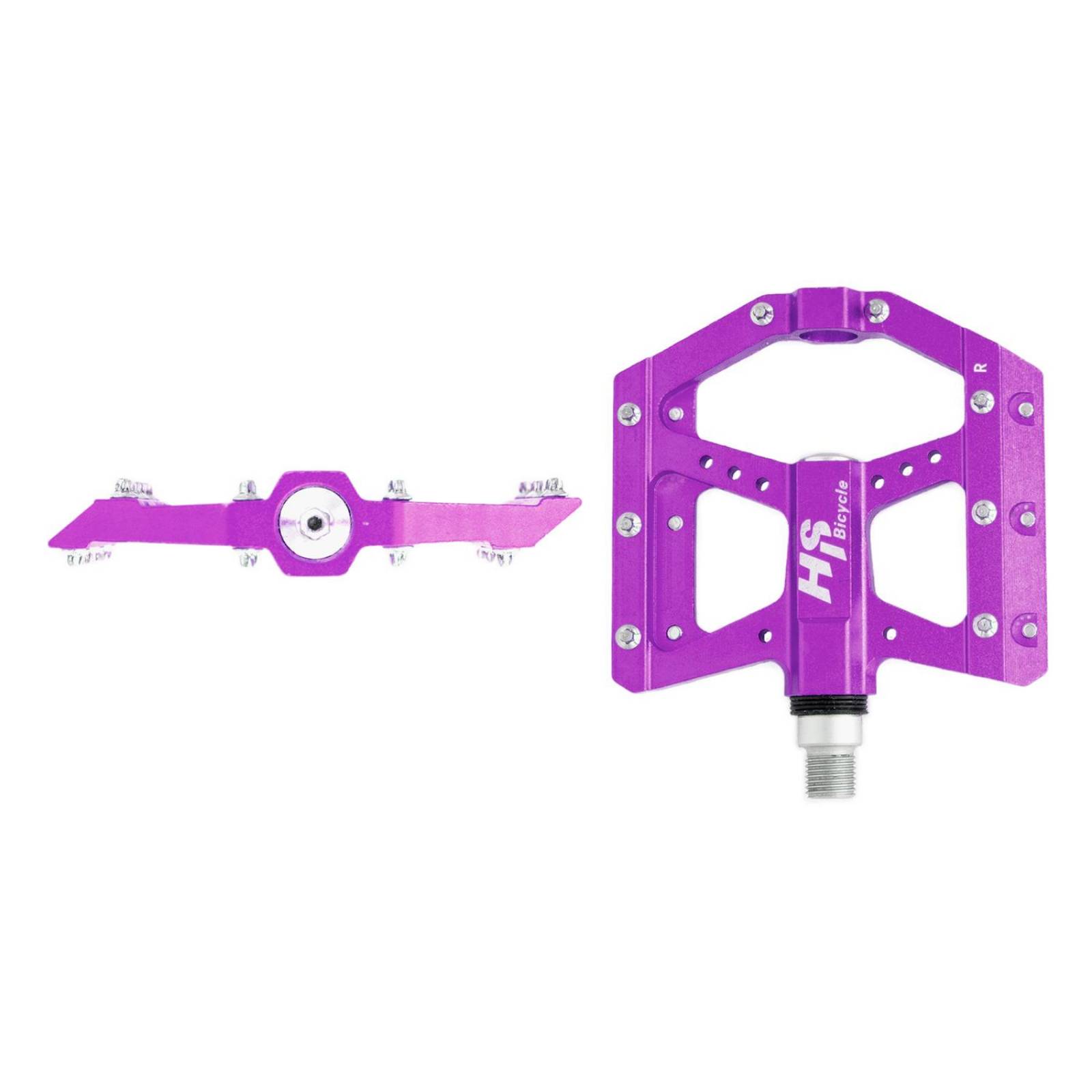 Pedales para bicicleta BMX 1/2 aluminio morado ALNC-1003 HS 