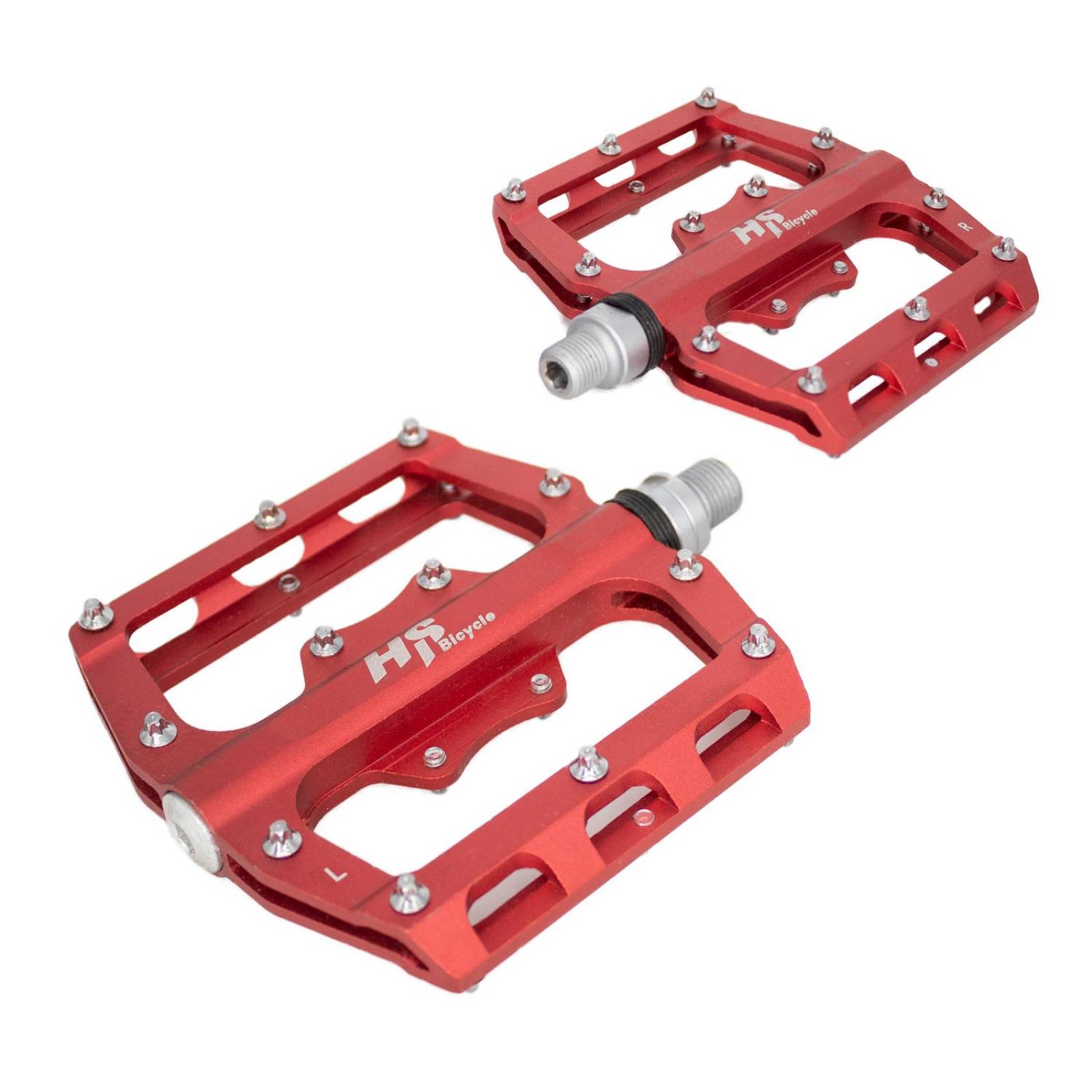 Pedales para bicicleta BMX 1 2 aluminio rojo ALNC 2017 HS