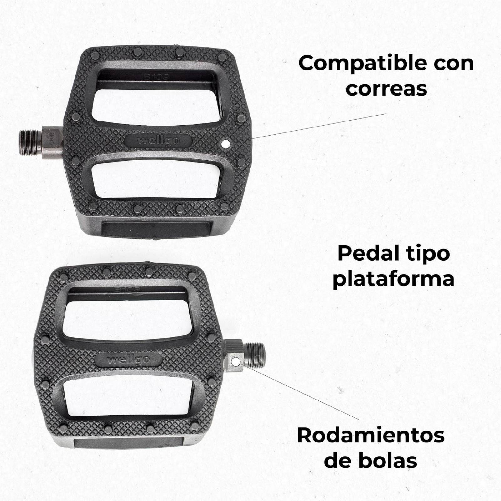 Pedales para bicicleta spinning 9/16 B109N Wellgo 