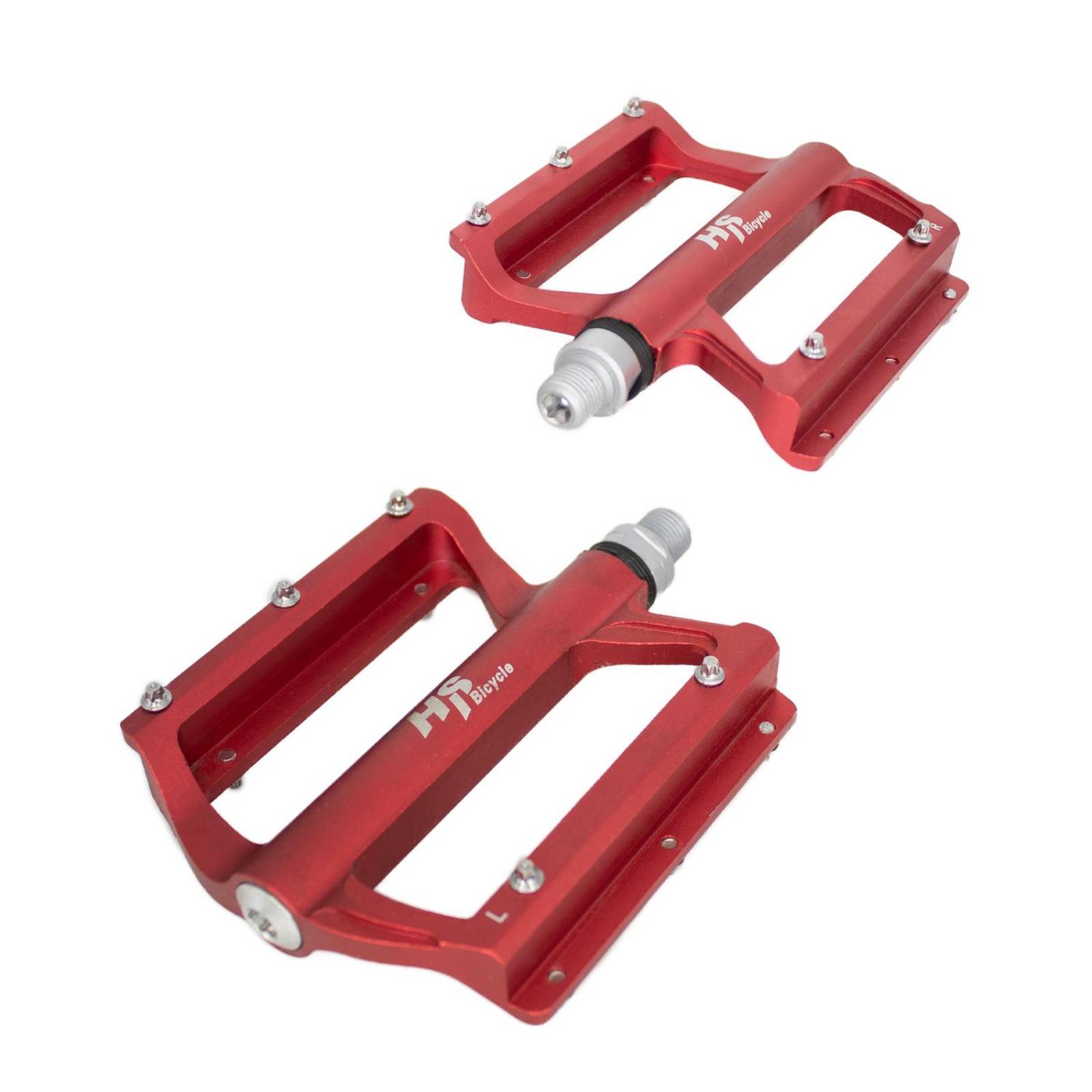 Pedales para bicicleta BMX 1 2 aluminio rojo ALNC 830B HS