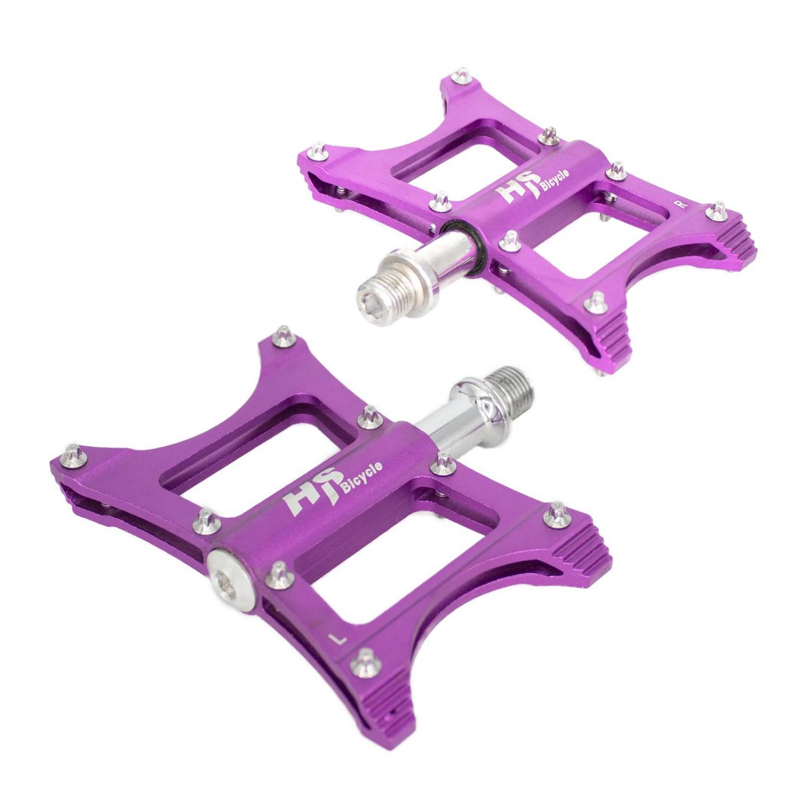 Pedales para bicicleta BMX 1/2 aluminio morado ALNC-2012 HS 