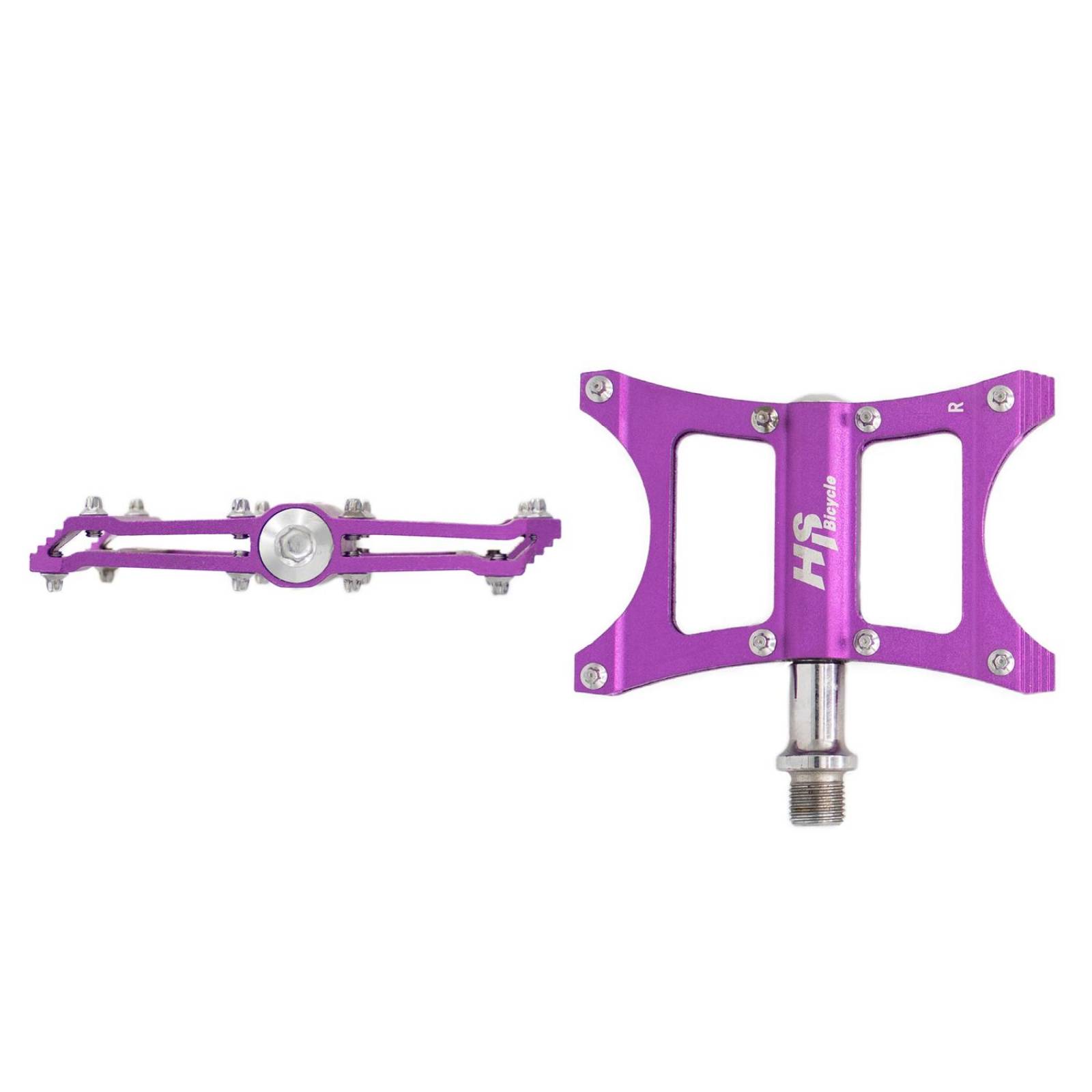 Pedales para bicicleta BMX 1/2 aluminio morado ALNC-2012 HS 