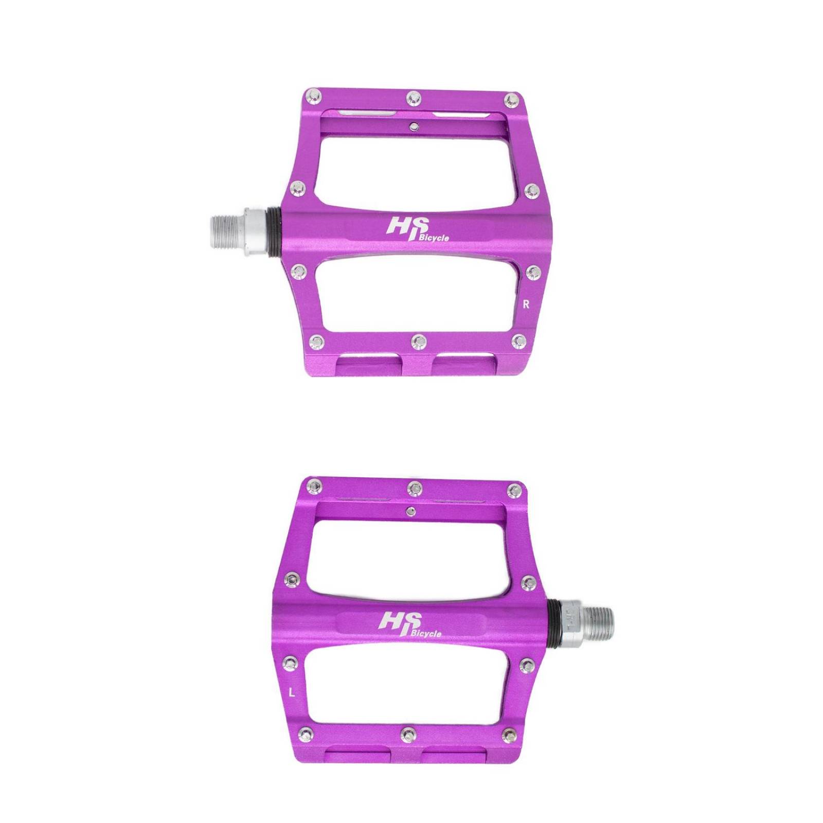 Pedales para bicicleta BMX 1 2 aluminio morado ALNC 2001 HS