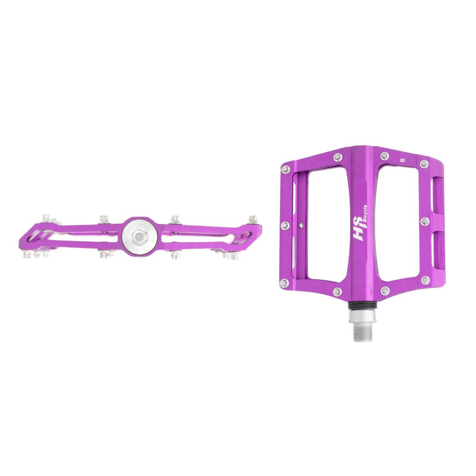 Pedales para bicicleta BMX 1 2 aluminio morado ALNC 2001 HS