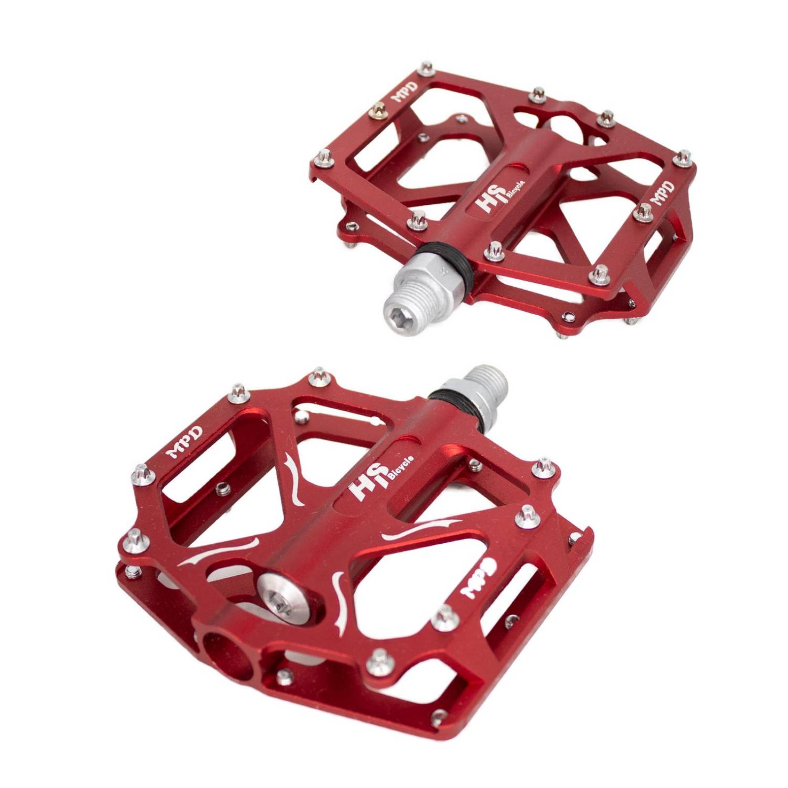 Pedales para bicicleta BMX 1/2 aluminio rojo ALNC-548 HS 
