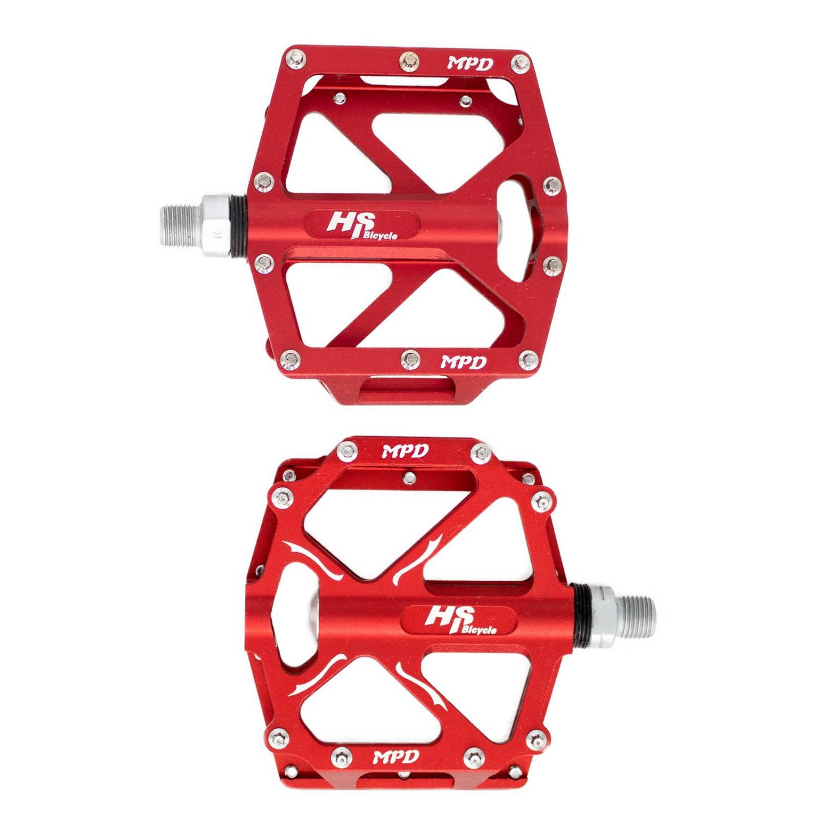 Pedales para bicicleta BMX 1/2 aluminio rojo ALNC-548 HS 