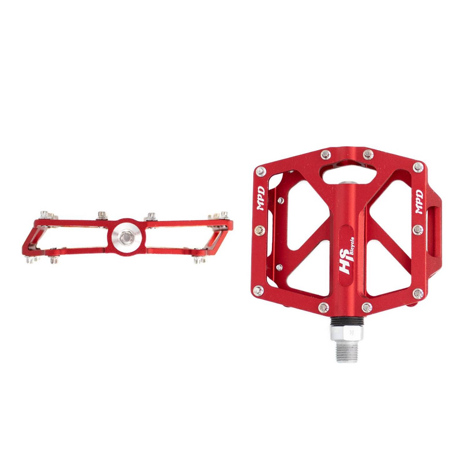 Pedales para bicicleta BMX 1/2 aluminio rojo ALNC-548 HS 