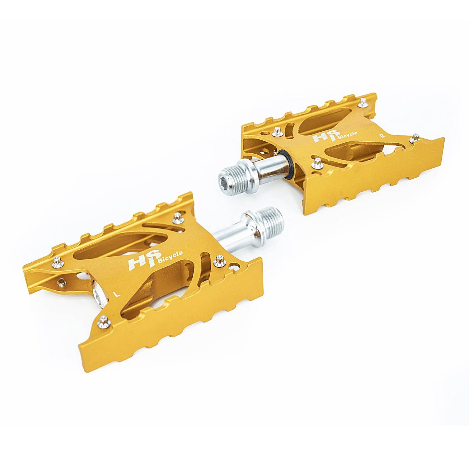 Pedales bicicleta 9/16 carrera aluminio naranja ALNC-208 HS 