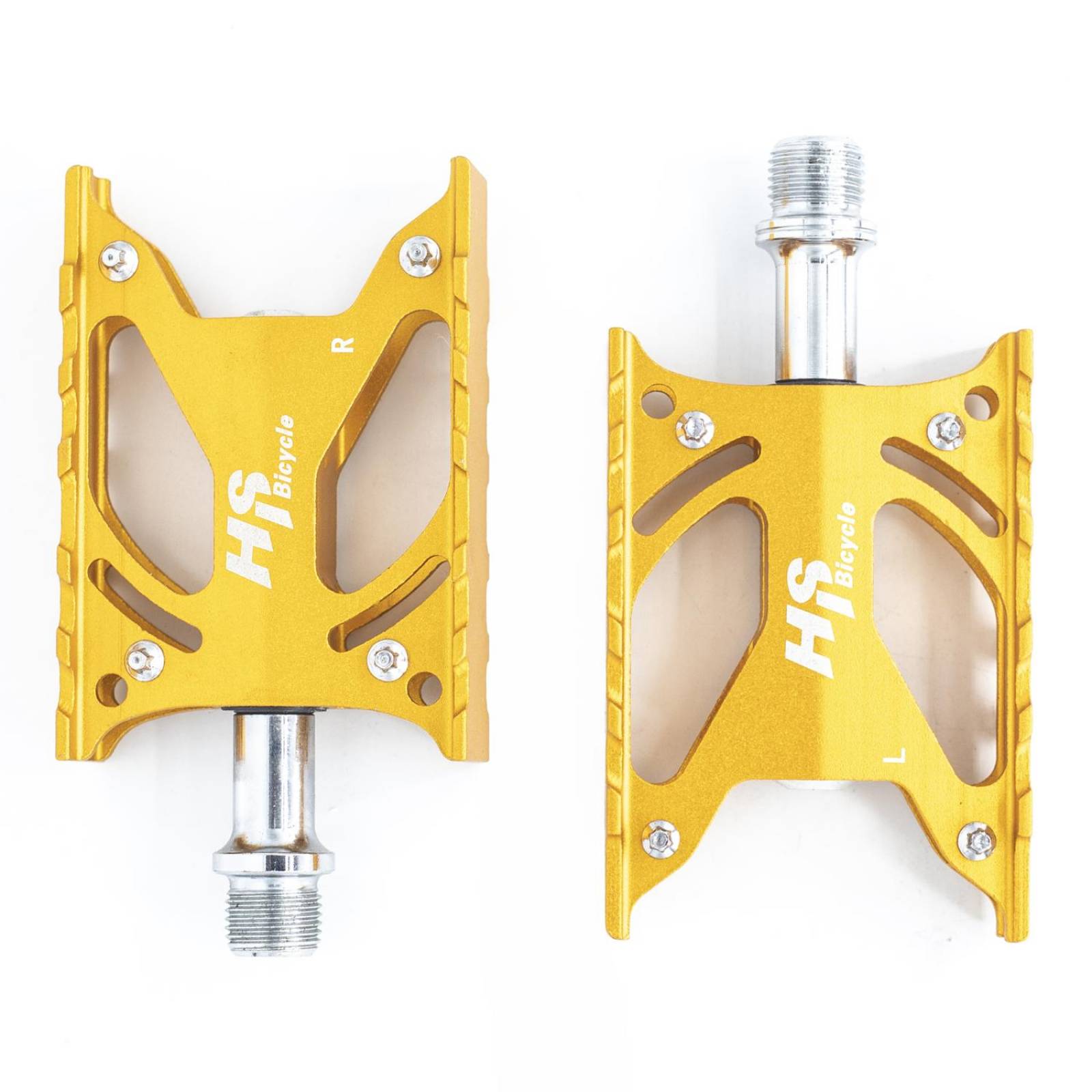 Pedales bicicleta 9/16 carrera aluminio naranja ALNC-208 HS 