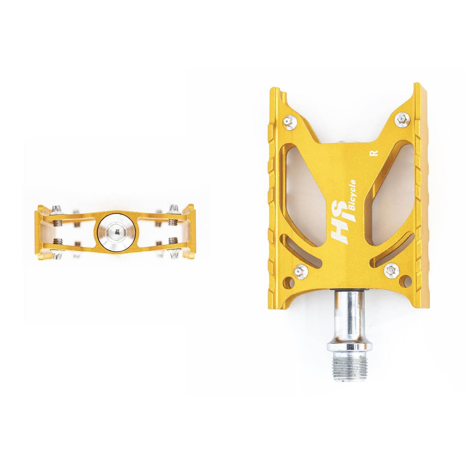 Pedales bicicleta 9/16 carrera aluminio naranja ALNC-208 HS 